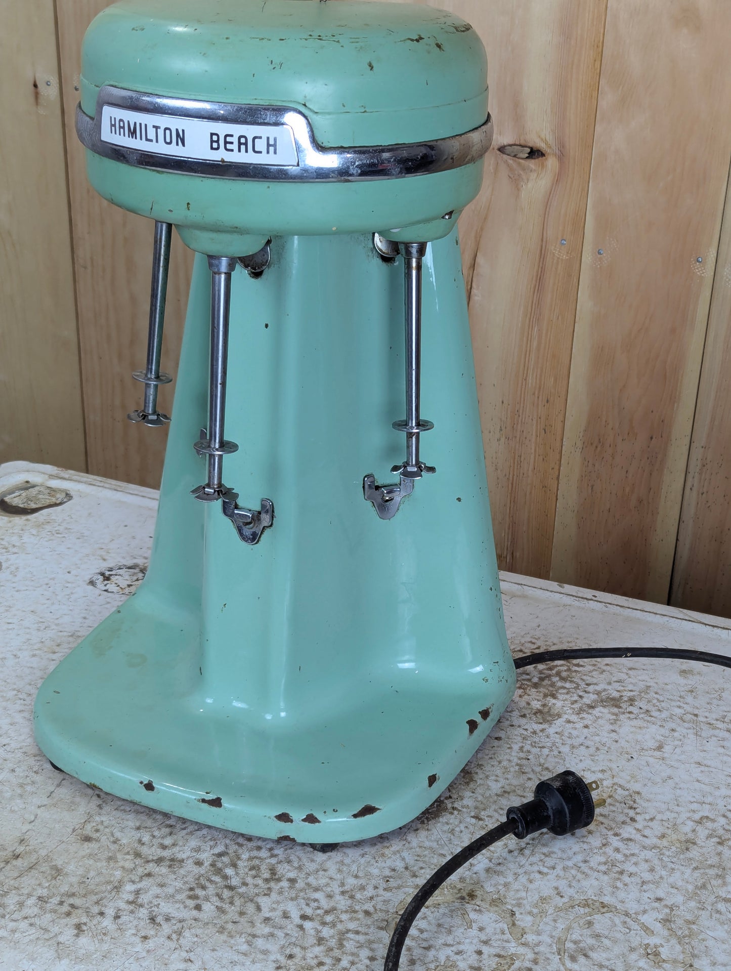 Vintage Hamilton Beach Jadeite 3-Head 40DM Milkshake Mixer
