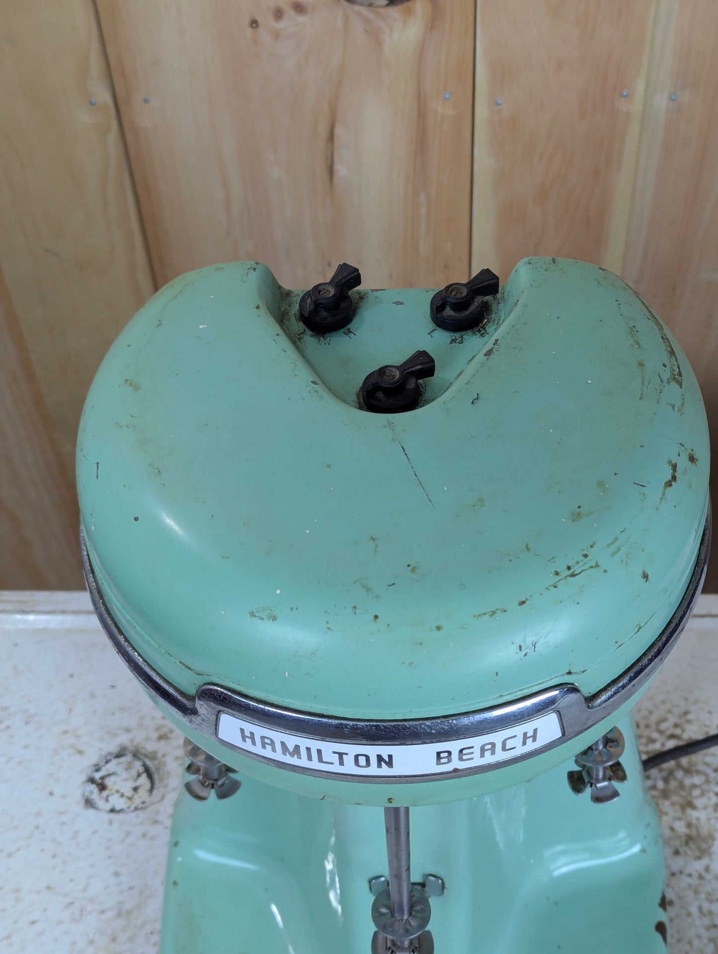 Vintage Hamilton Beach Jadeite 3-Head 40DM Milkshake Mixer