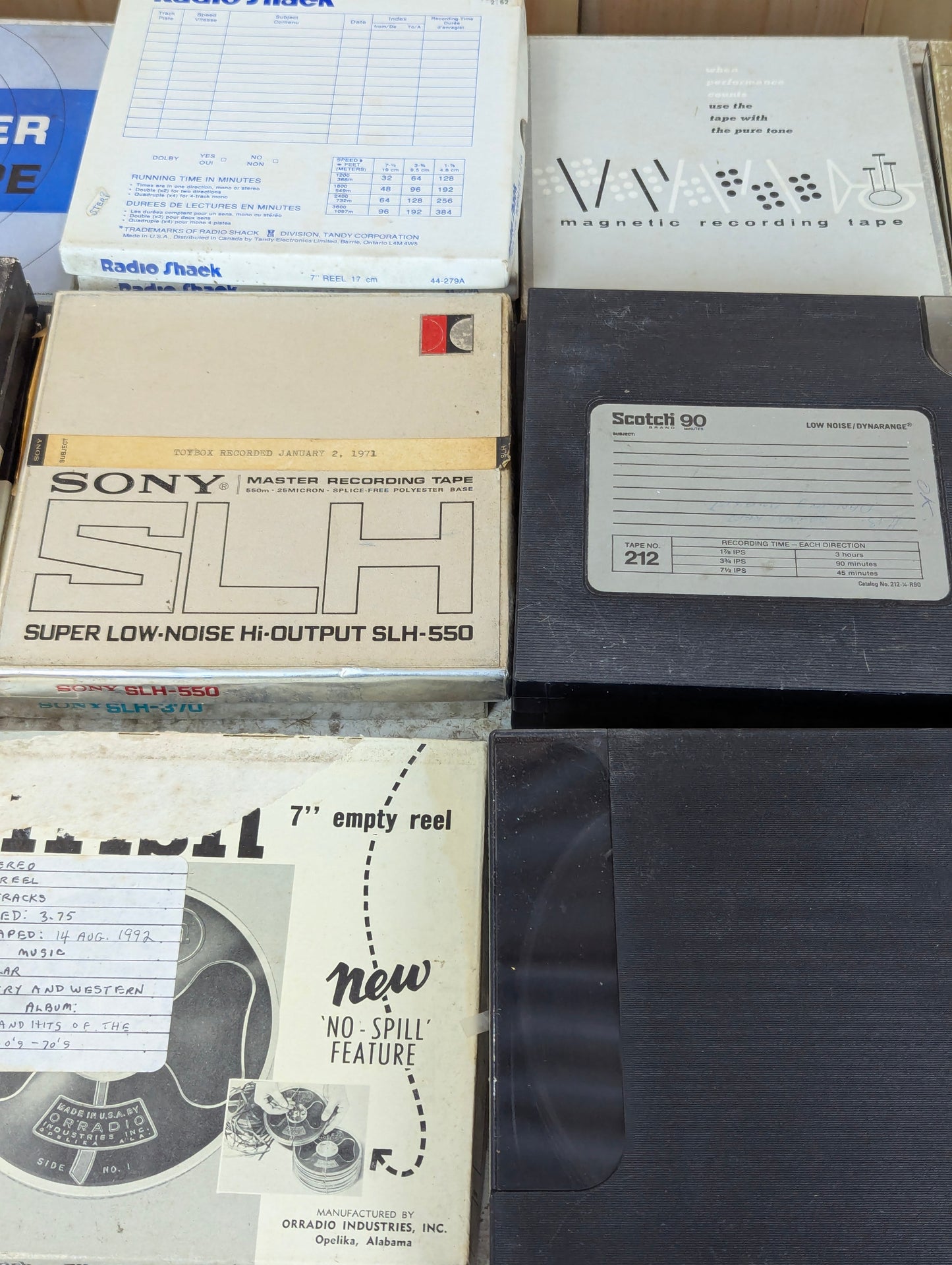 Used Reel-to-Reel Recording Tapes