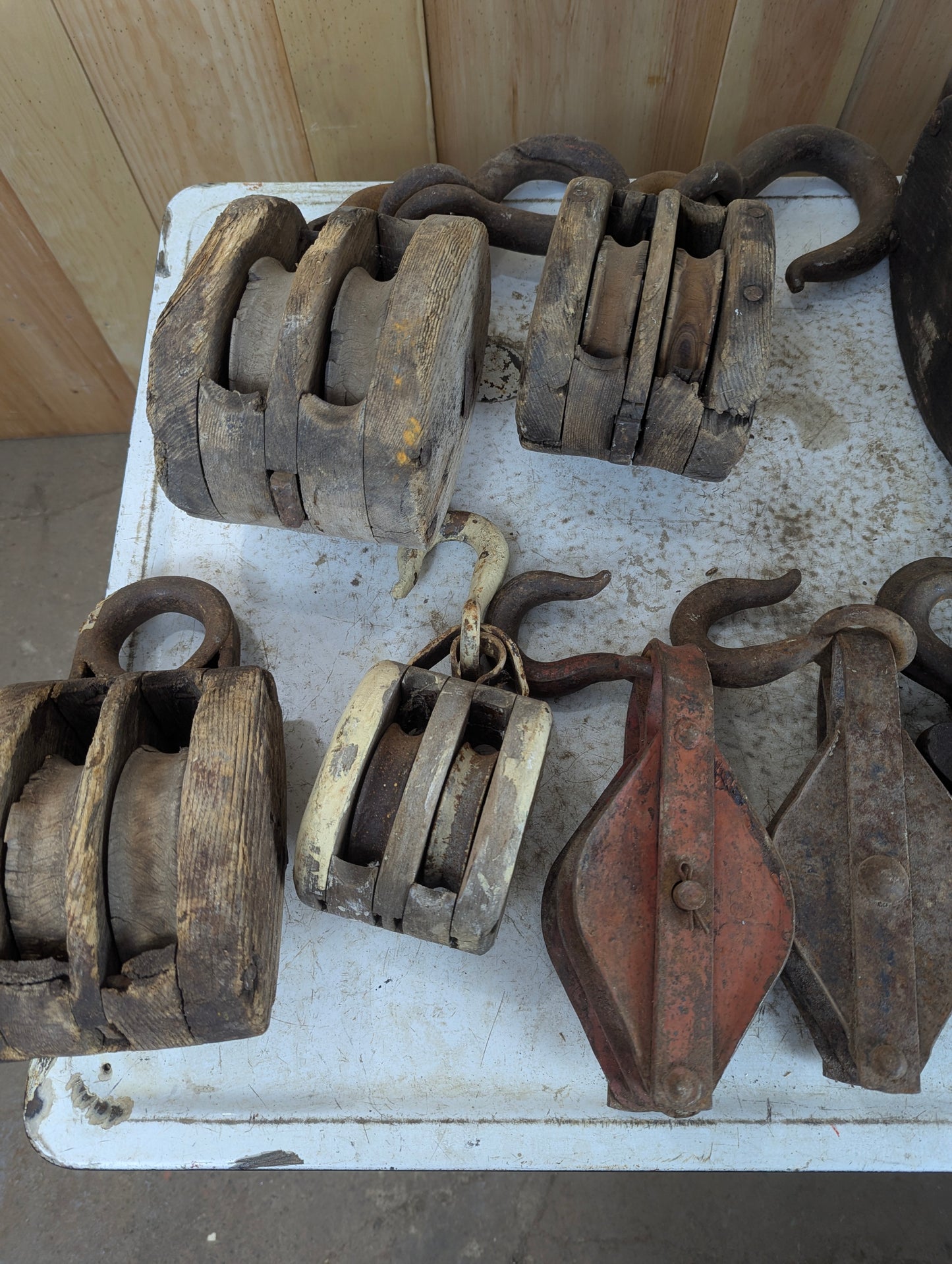 Vintage Double Pulleys