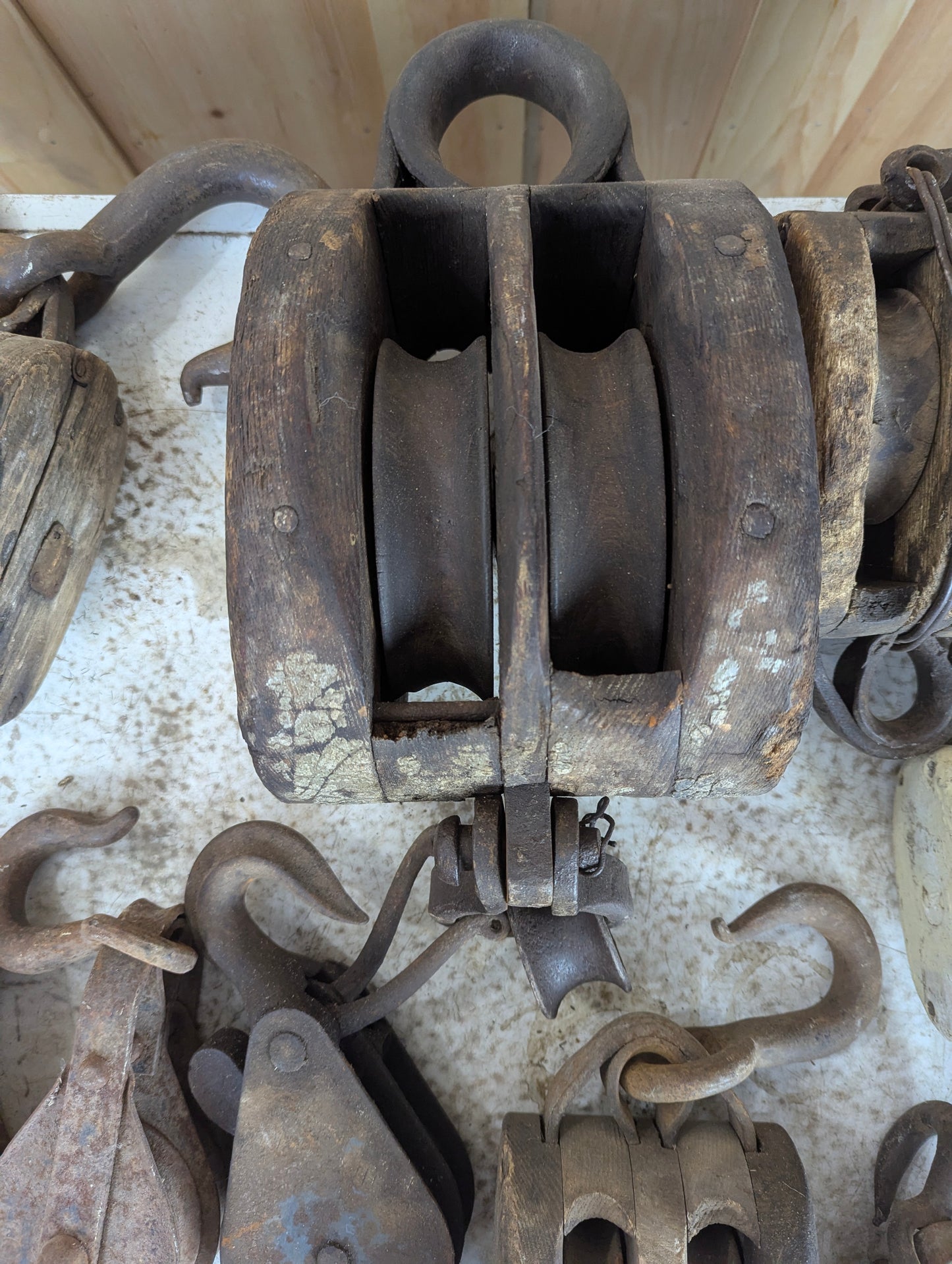 Vintage Double Pulleys