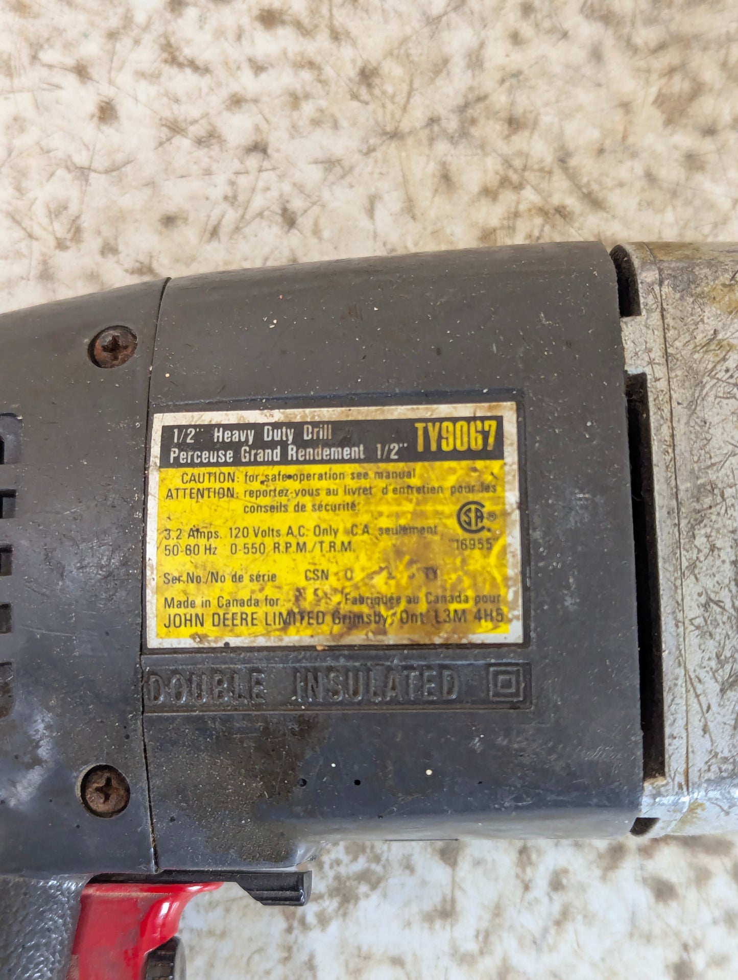 John Deere 1/2” Heavy Duty Drill