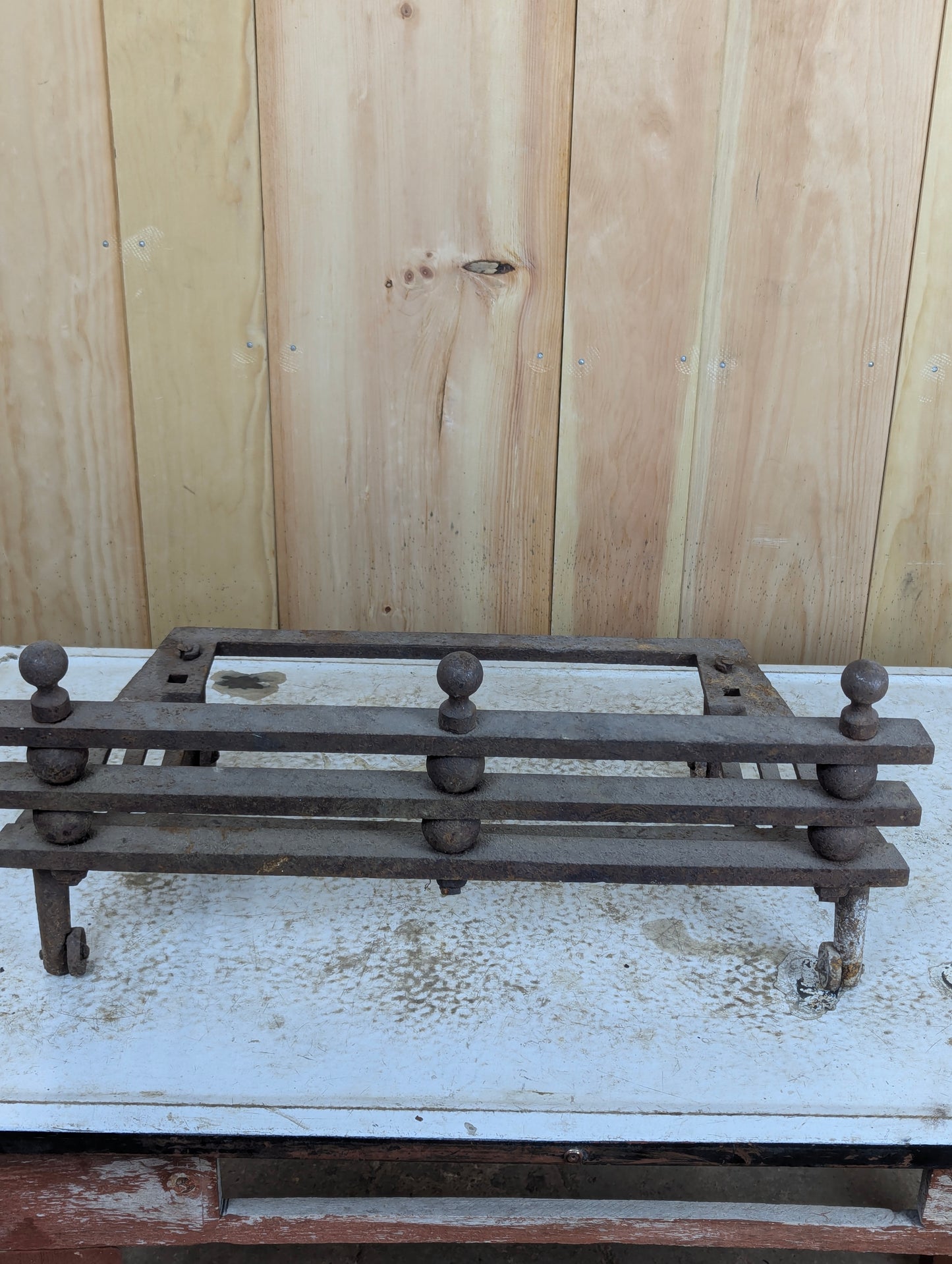 Vintage Cast Iron Fireplace Grate Box
