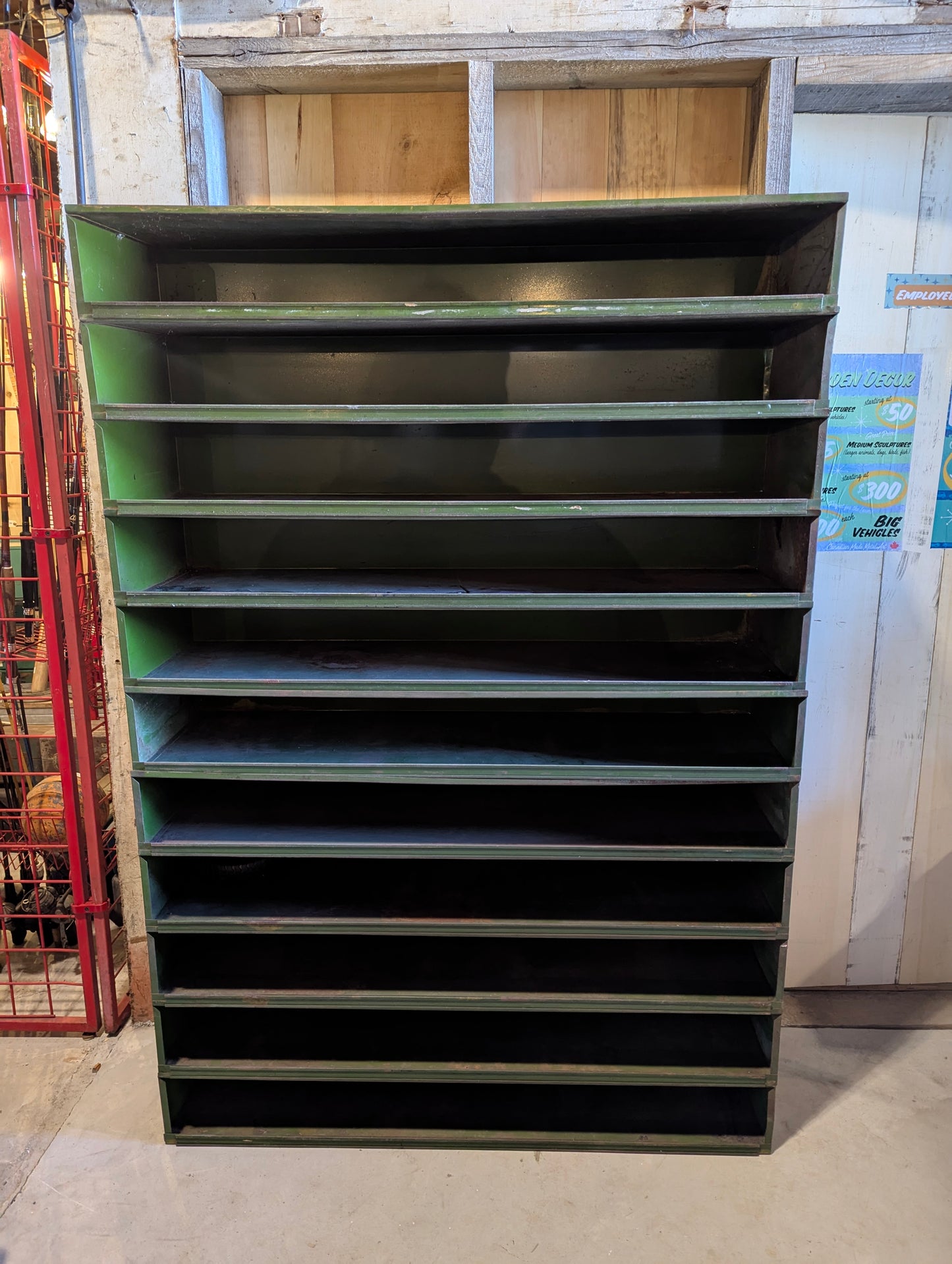 Vintage 11 Section Metal Cabinet