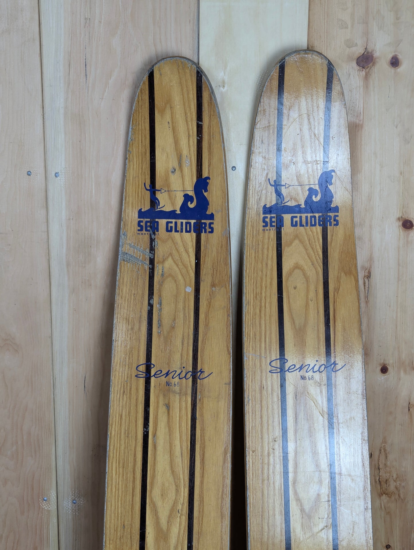 Vintage Sea Gliders Senior No.68 Wooden Water Skiis
