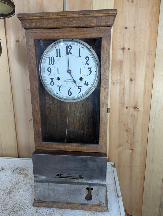Antique International Time Recording Company (IBM) Punch Clock