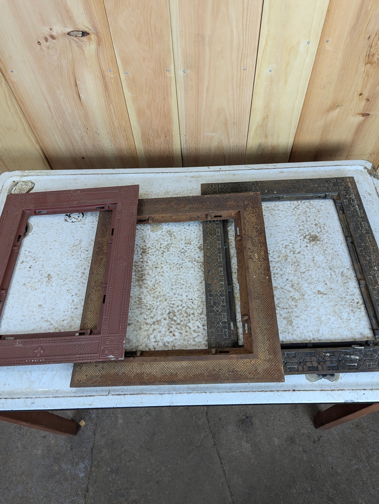 Assorted Cast Iron Floor or Heat Register Grate Frames
