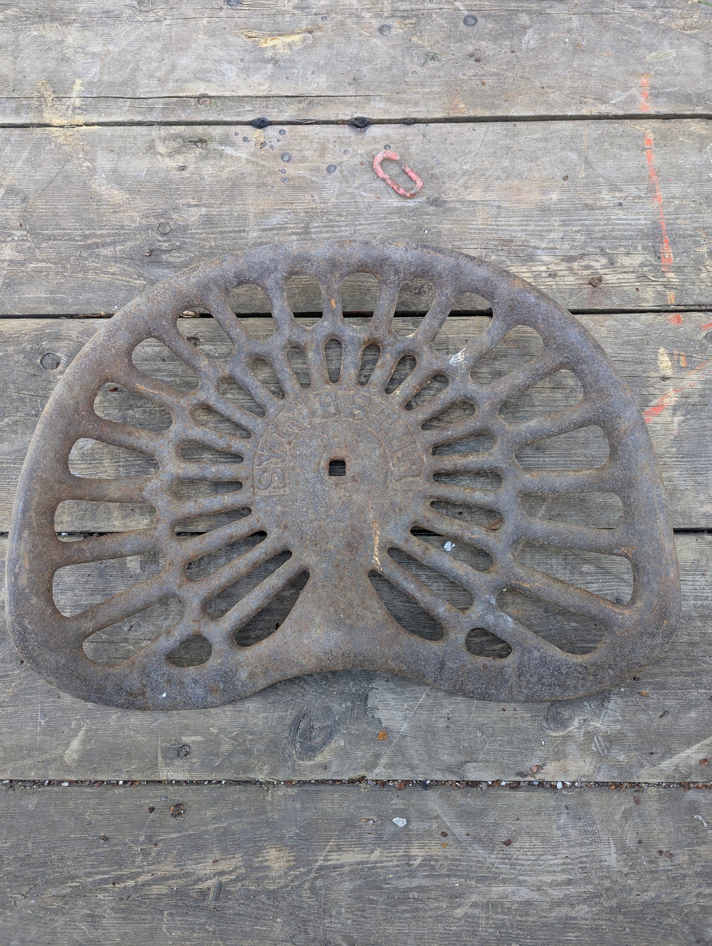 Antique Sylvester Cast Iron Tractor Seat
