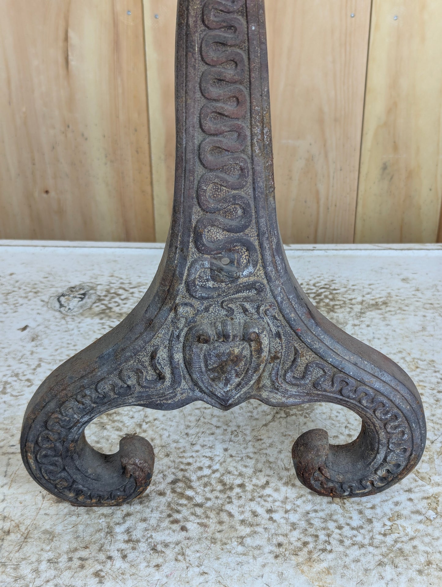 Vintage/Antique Cast Iron /Brass Single Andirons