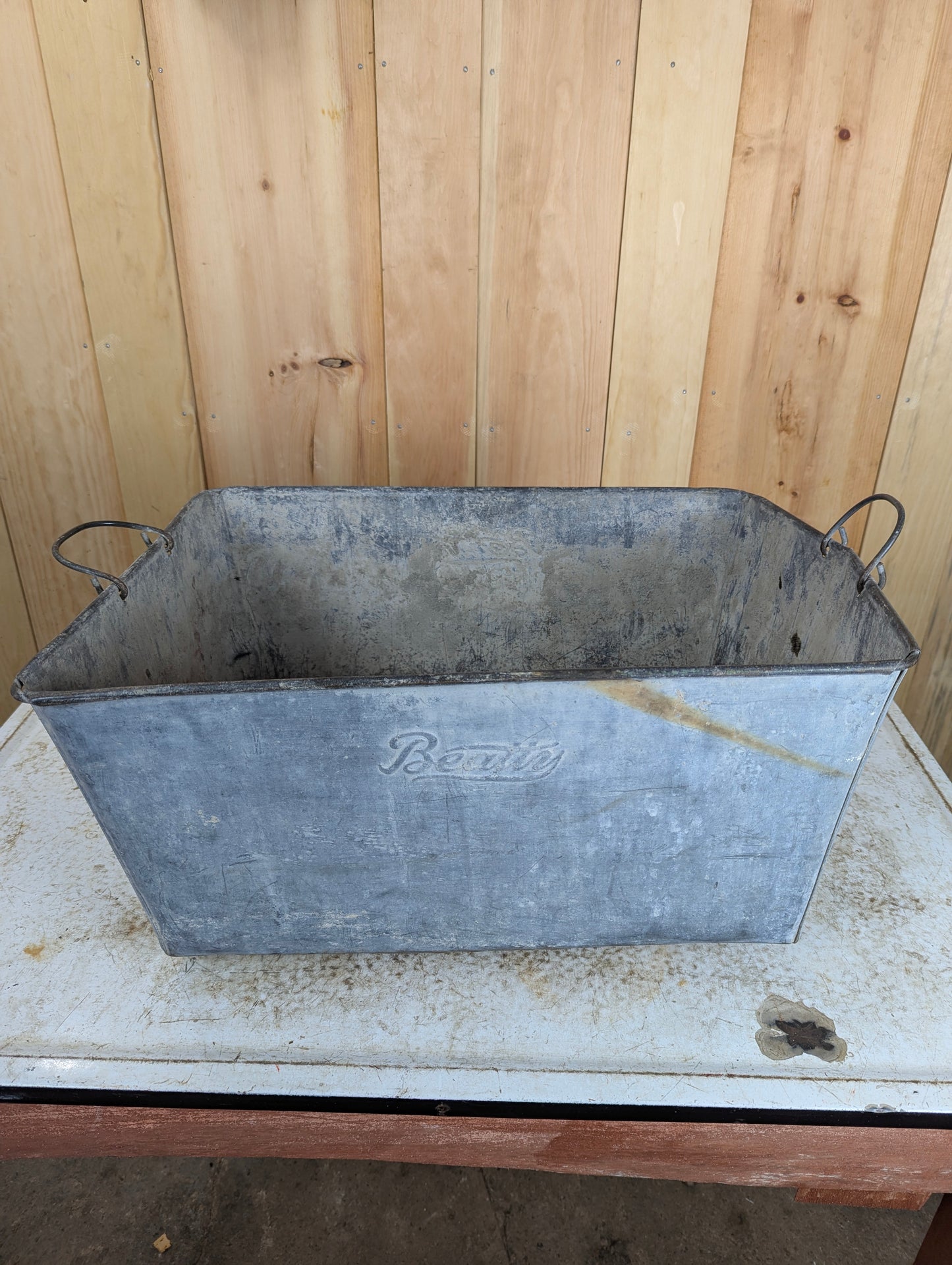 Rectangular Beatty Galvanized Washtub