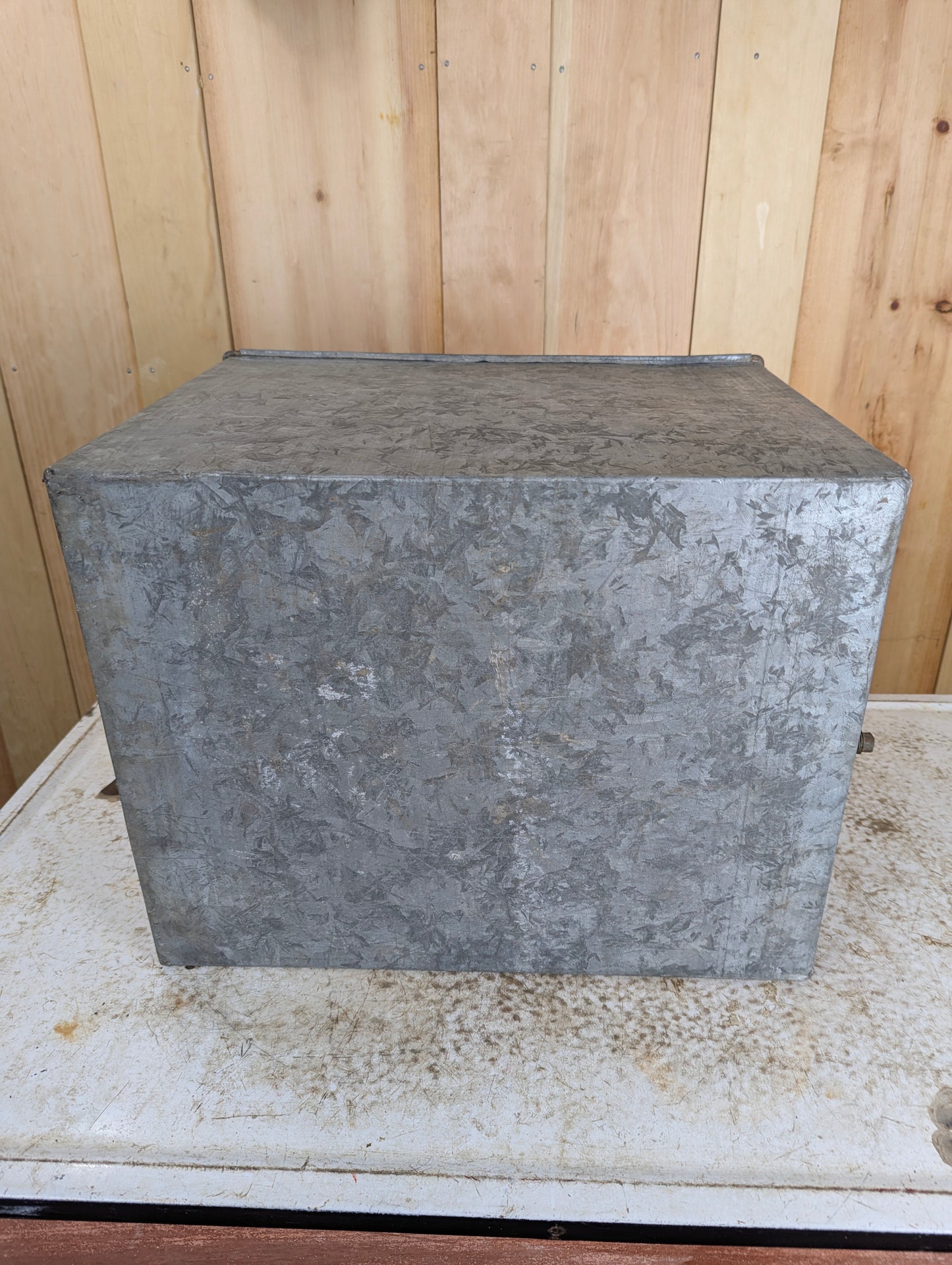 Vintage Galvanized Milk Delivery Box