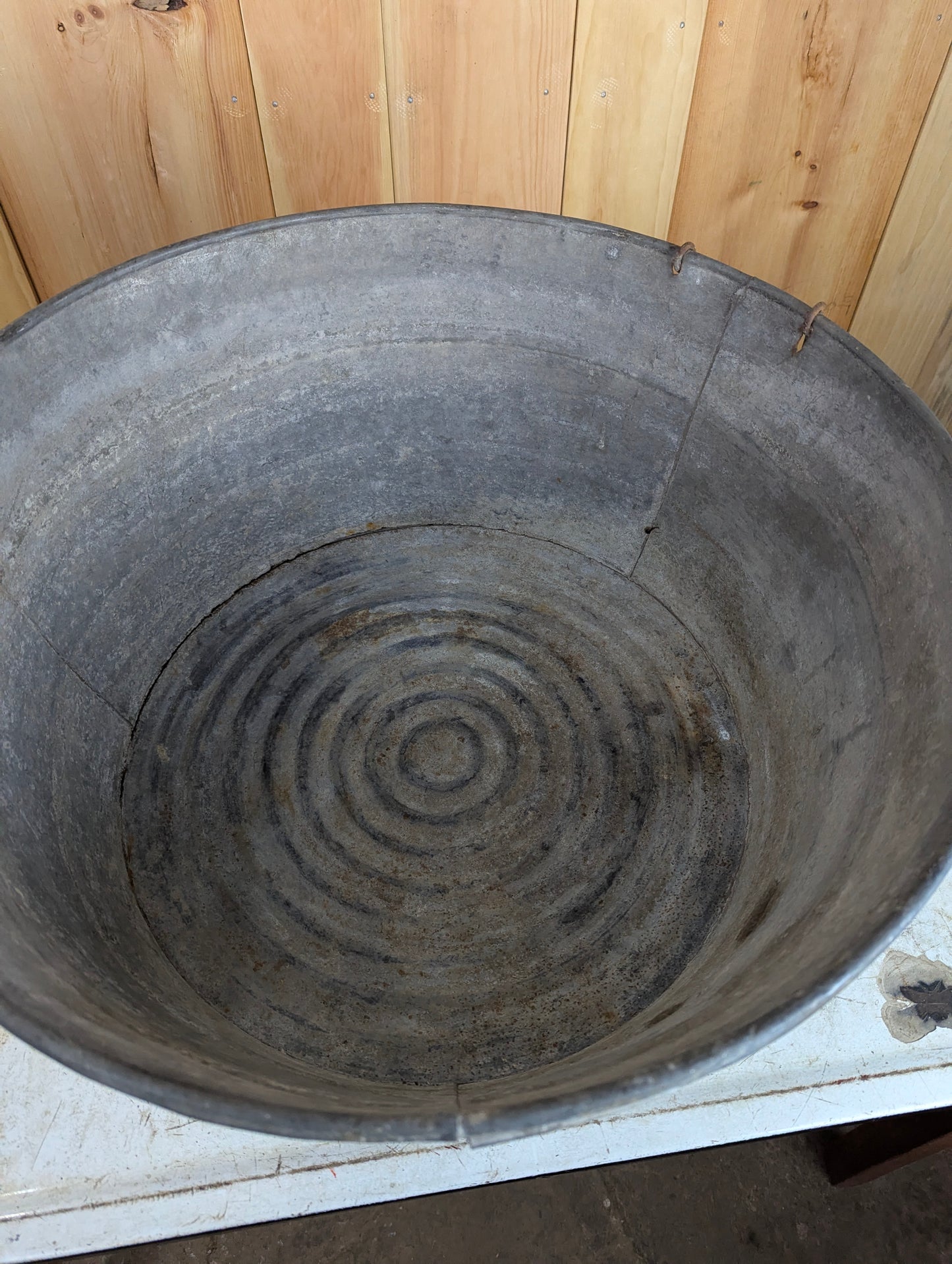 Vintage Galvanized Round Washtub