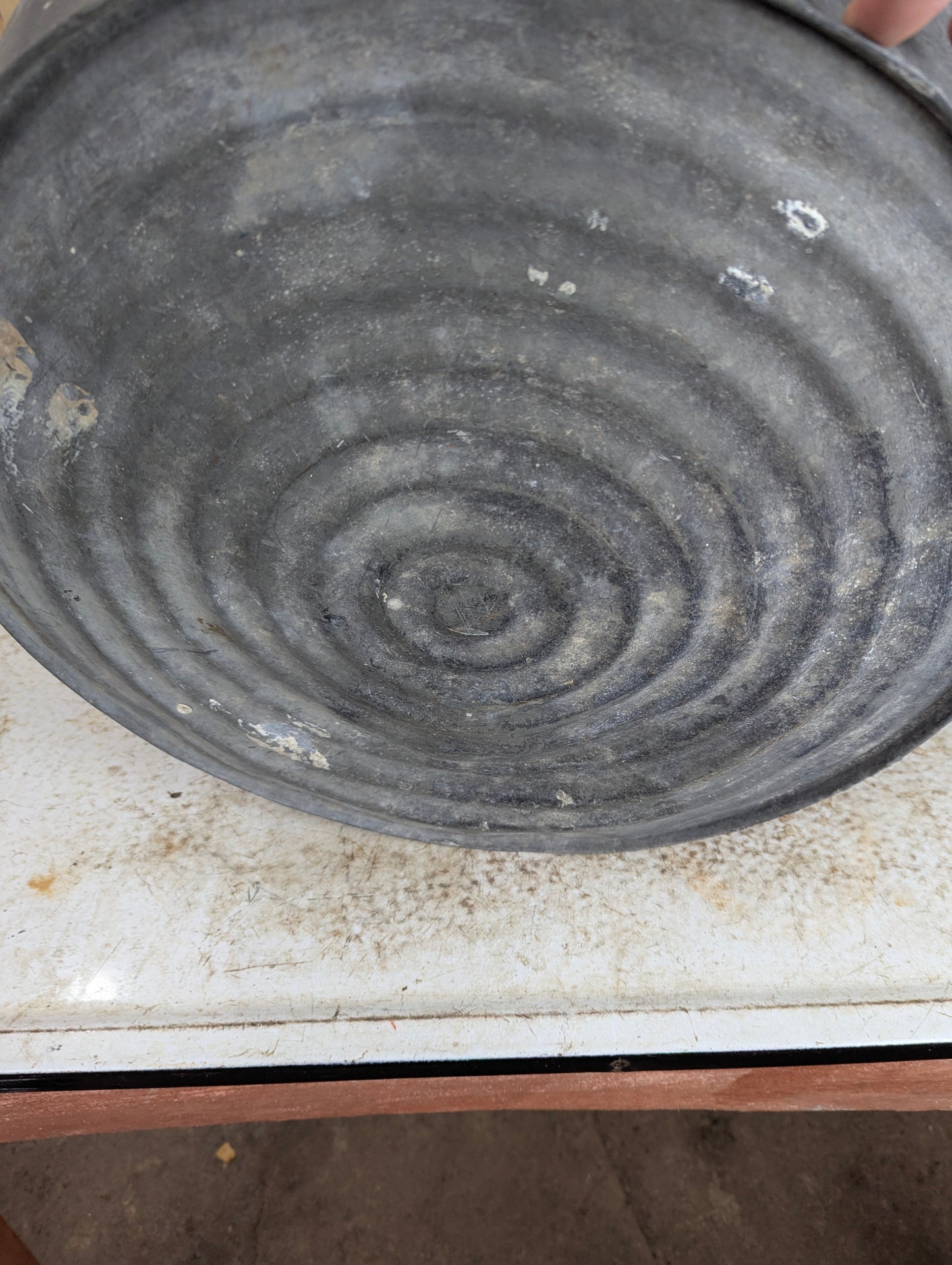 Vintage Galvanized Round Washtub