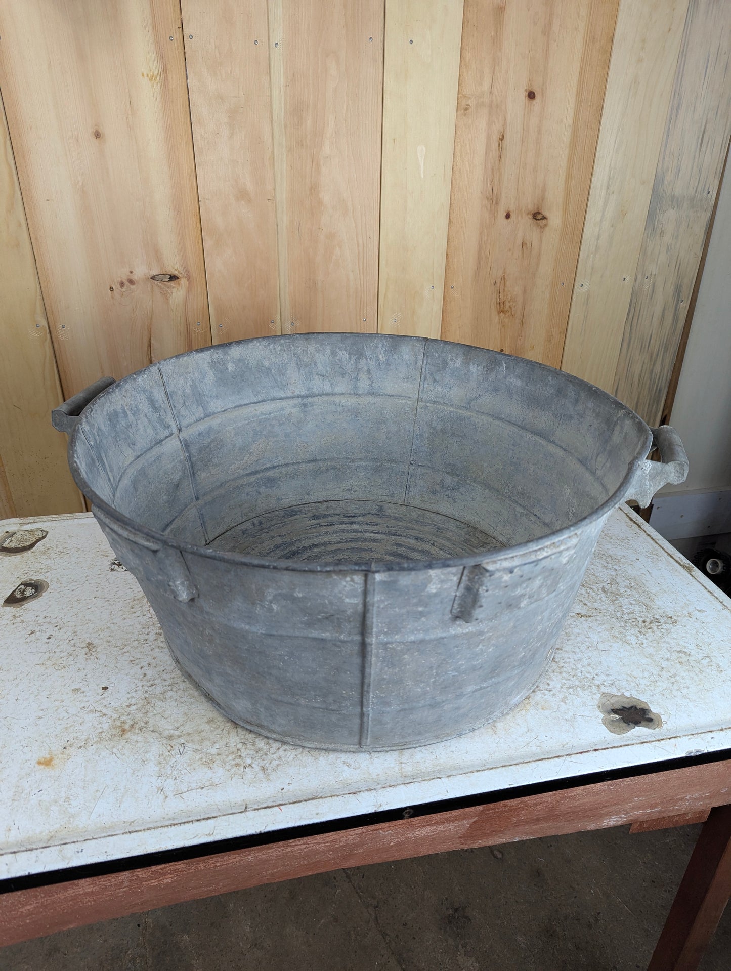 Vintage McClary’s #3 Galvanized Round Washtub