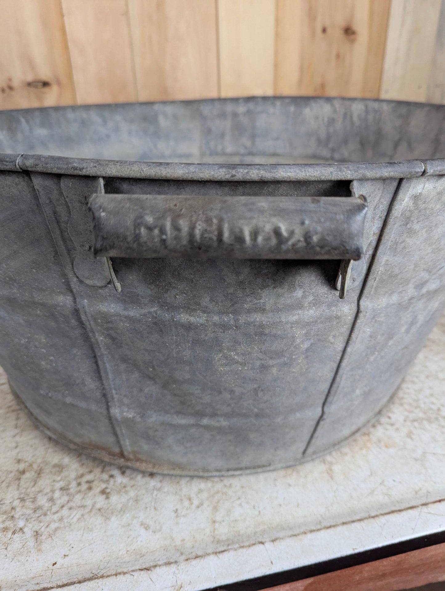 Vintage McClary’s #3 Galvanized Round Washtub