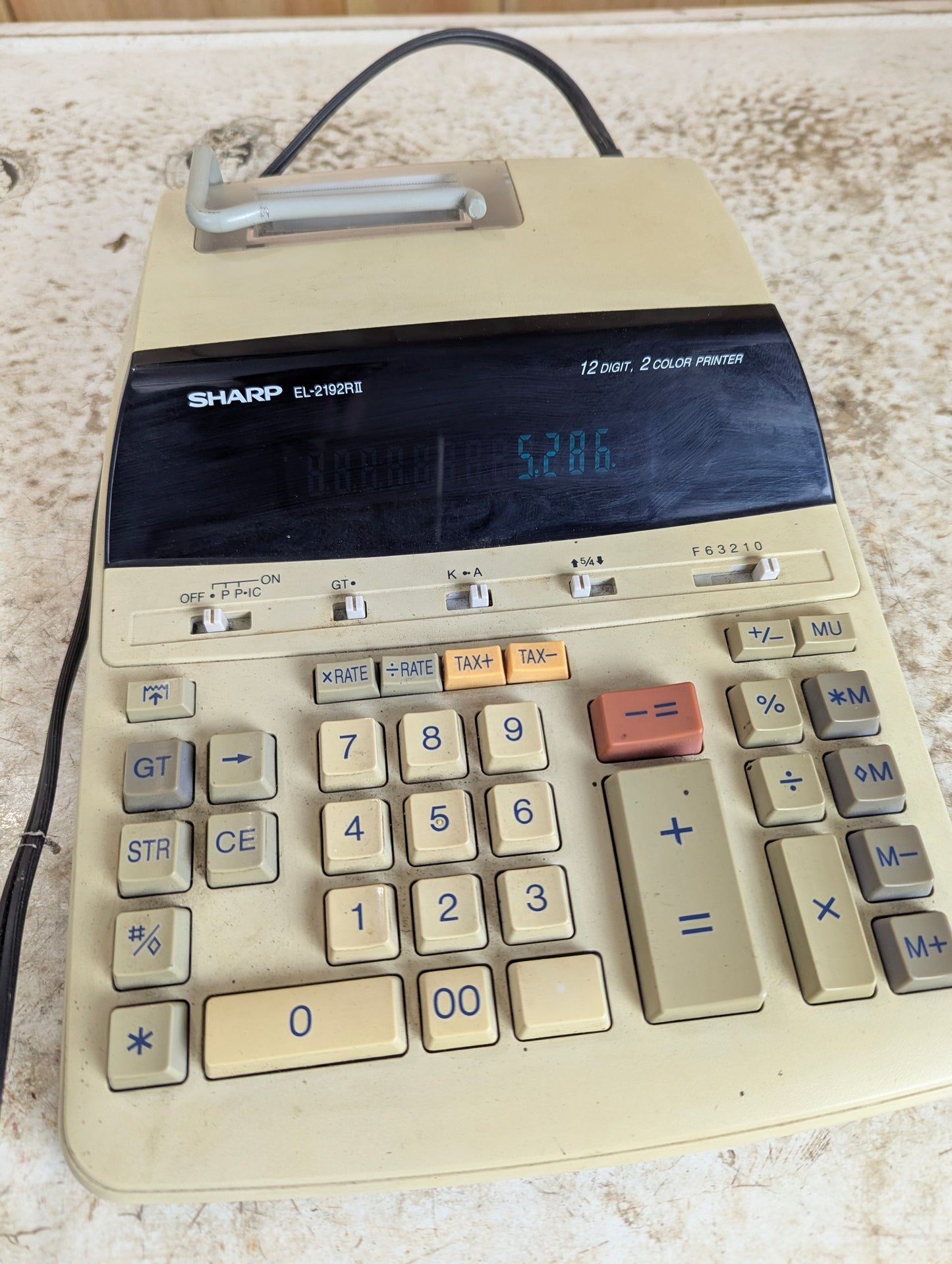 Sharp EL-2192R Electric Calculator