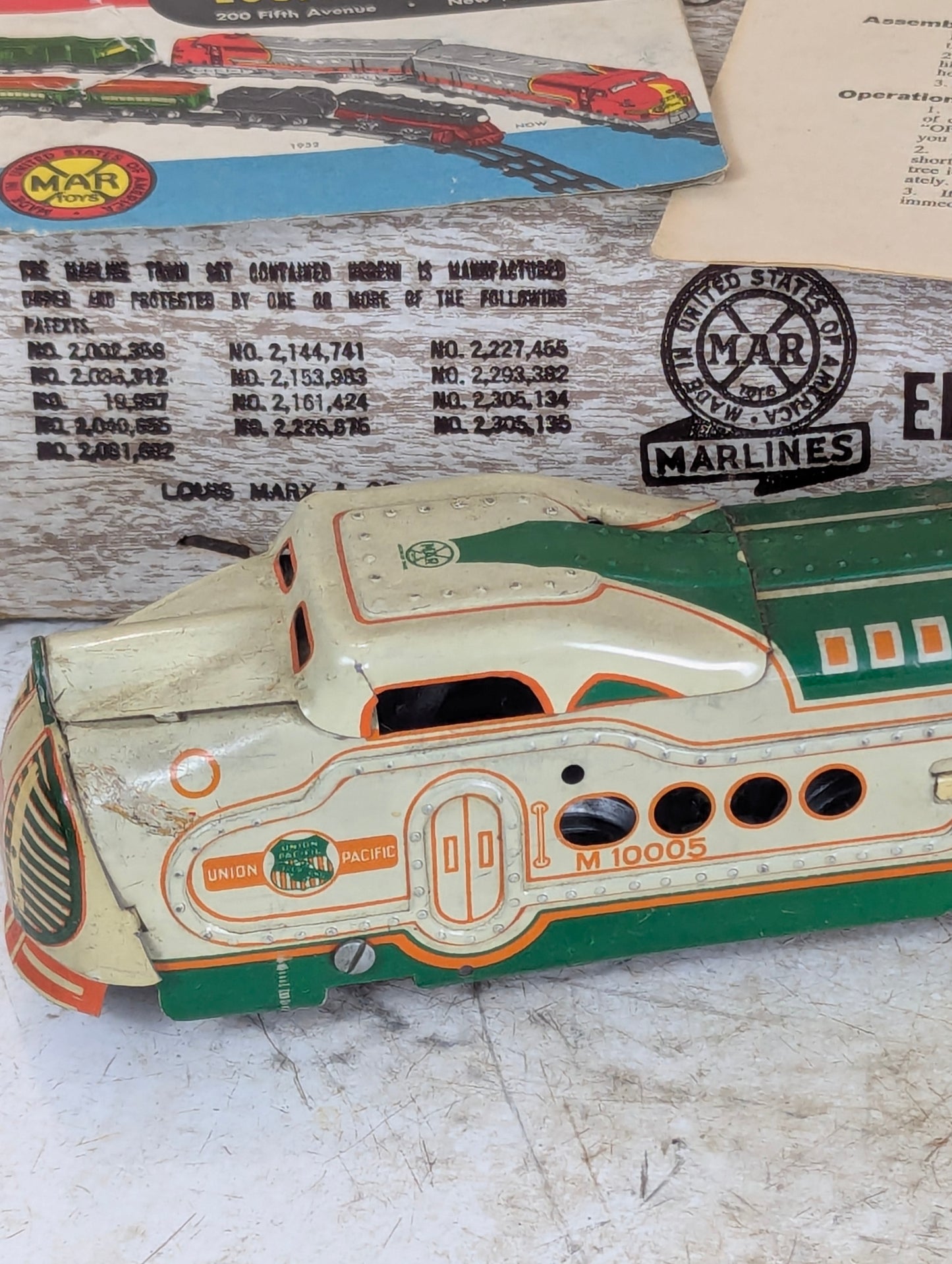 Vintage Marx M10005 Union Pacific Electric Train Set in Box