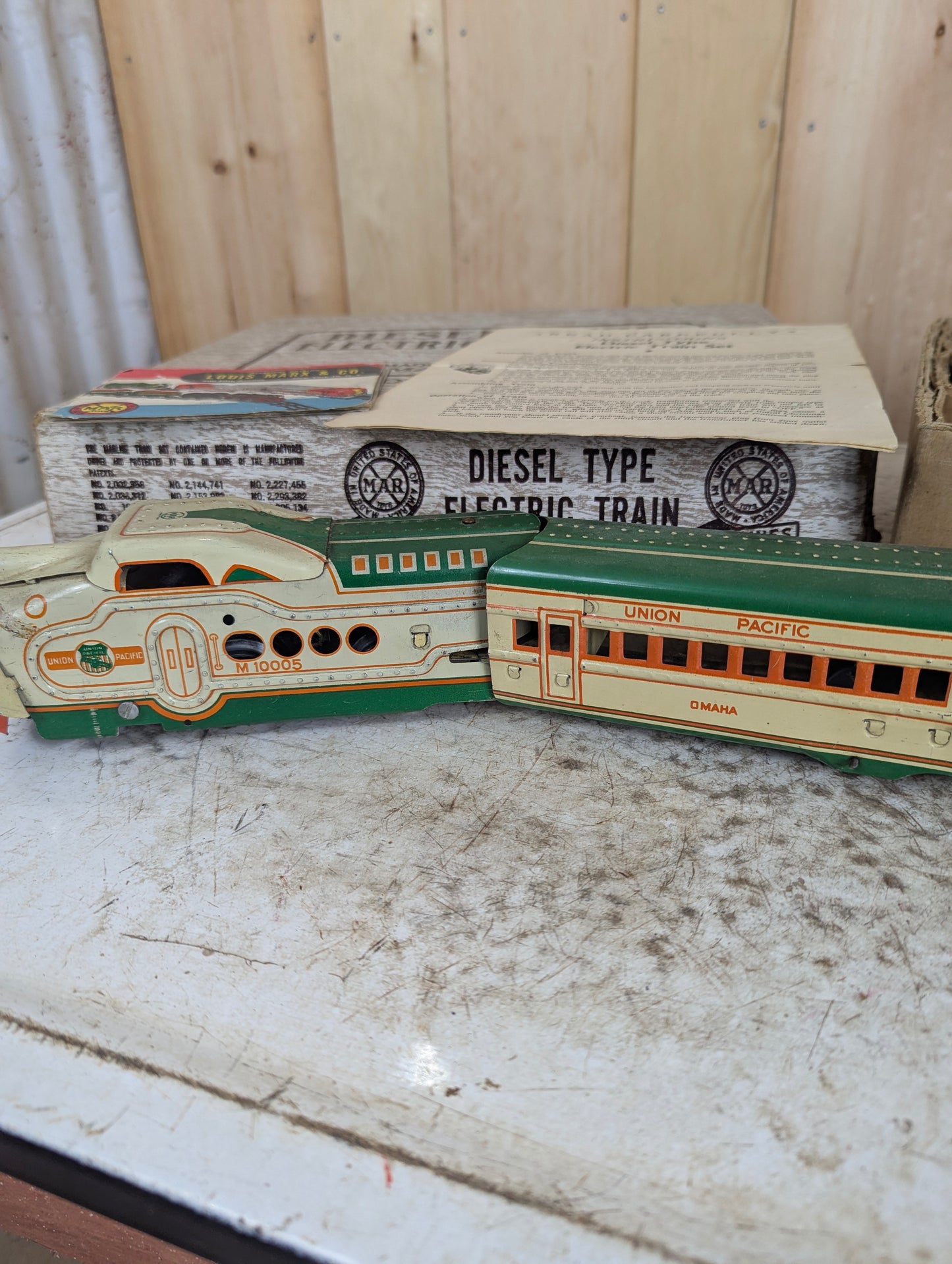 Vintage Marx M10005 Union Pacific Electric Train Set in Box
