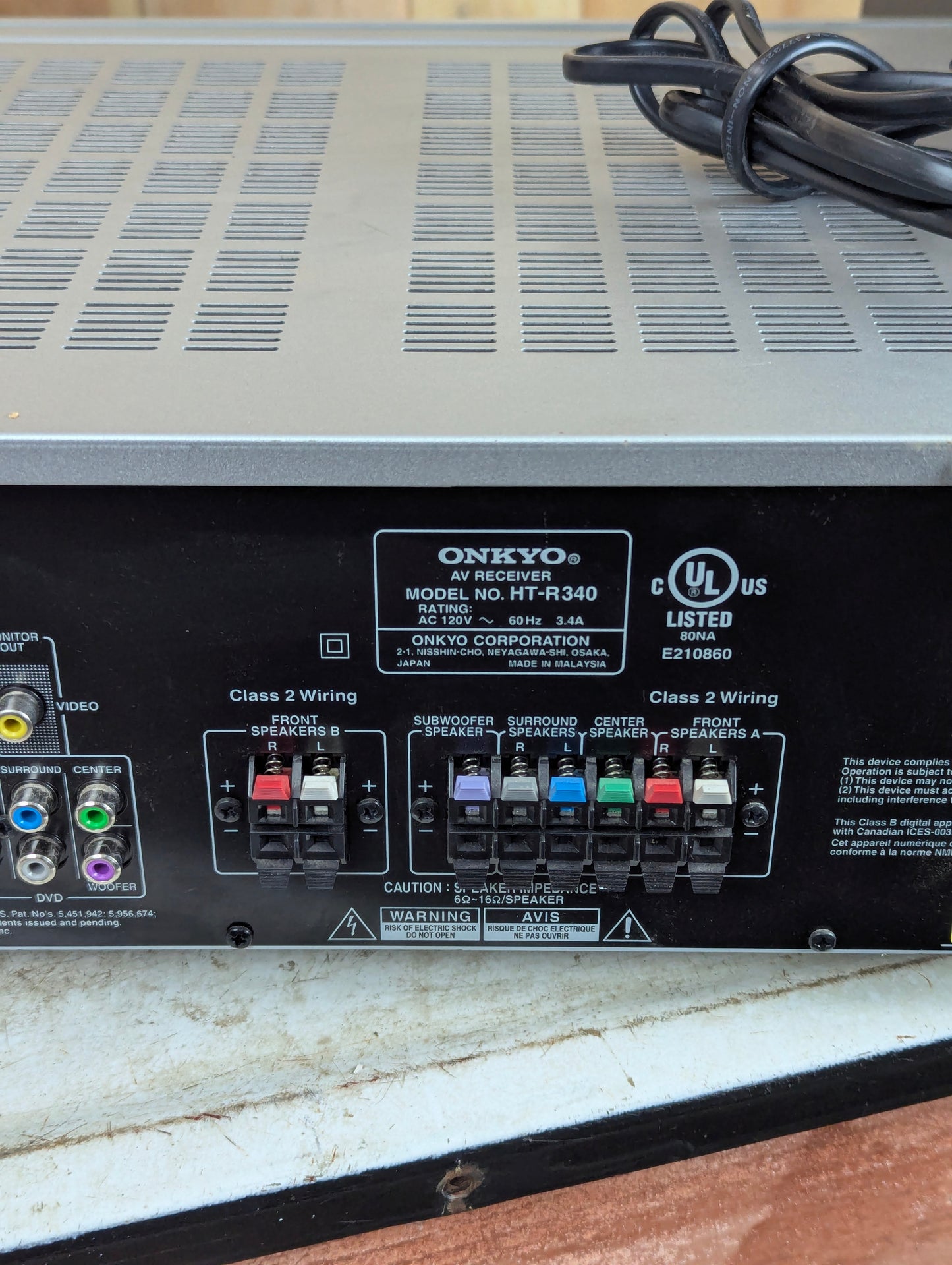 Onkyo Model HT-R340 5.1 Home Theater System