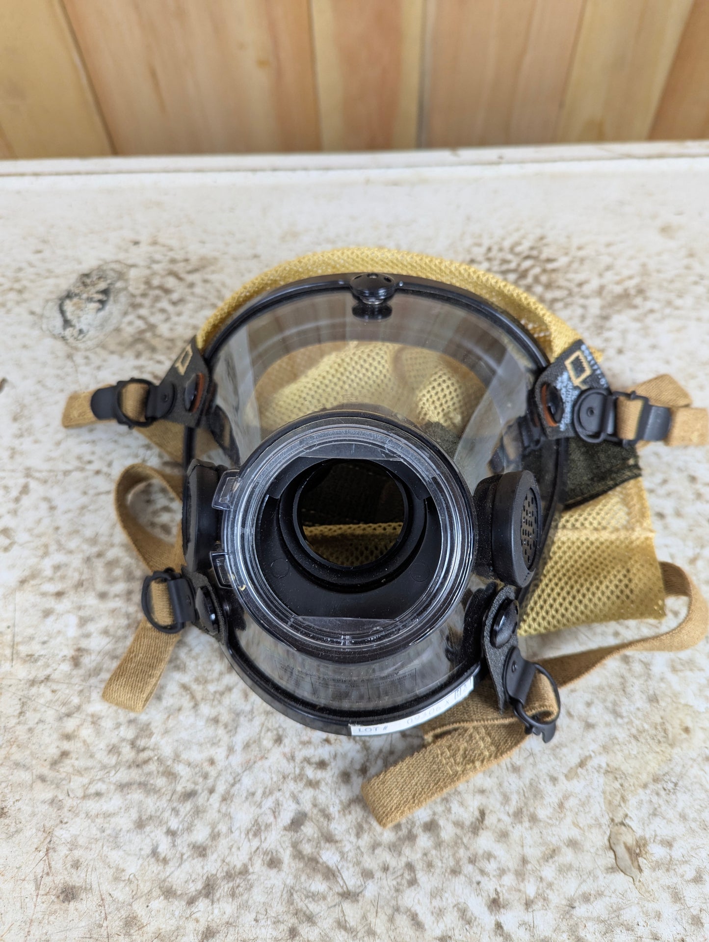 Scott AB-2000 Firefighter Full Face Piece SCBA Mask with Kevlar Head Net Size Large