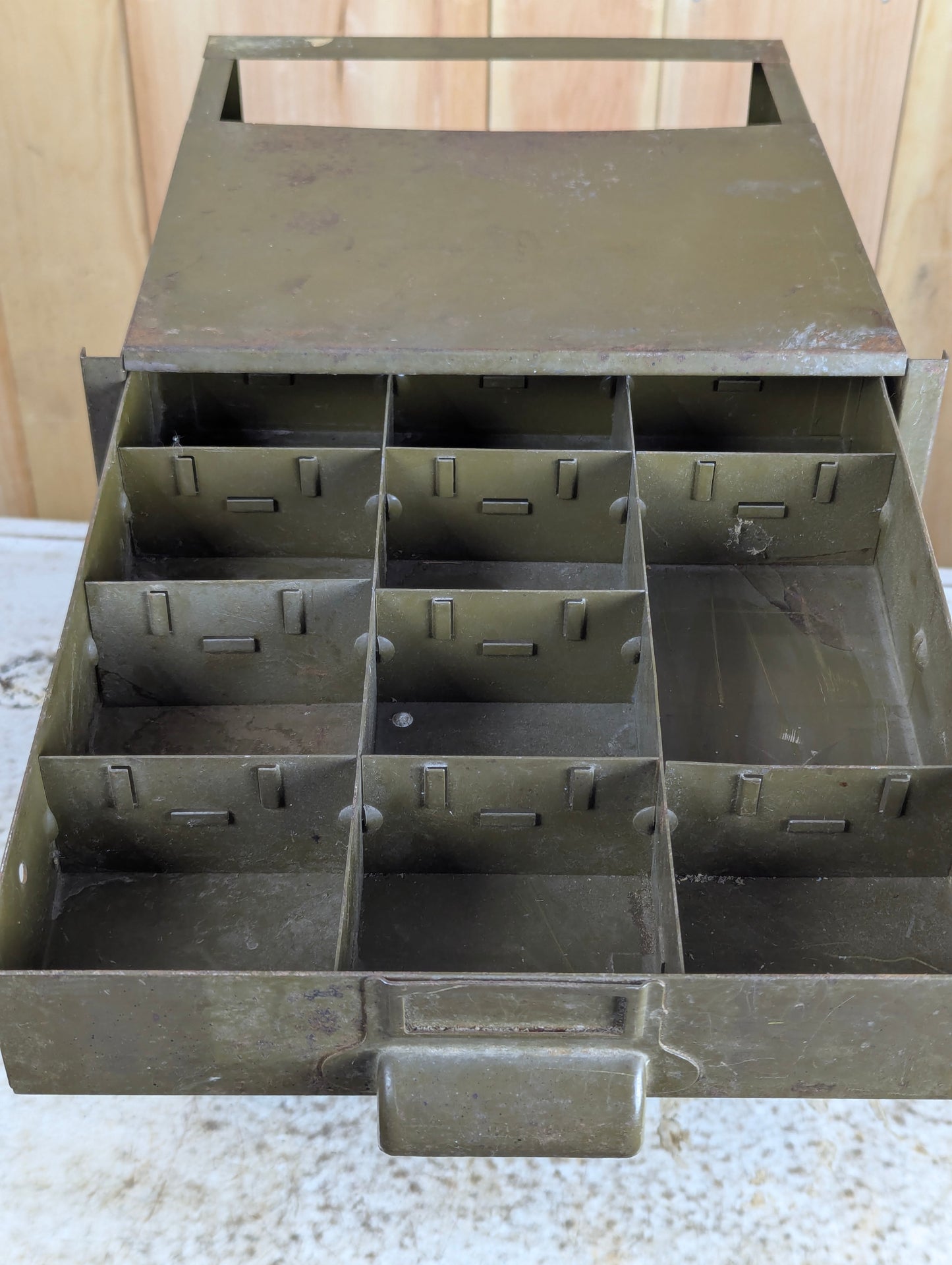 Pair of Metal Hardware Drawers - Missing One Drawer