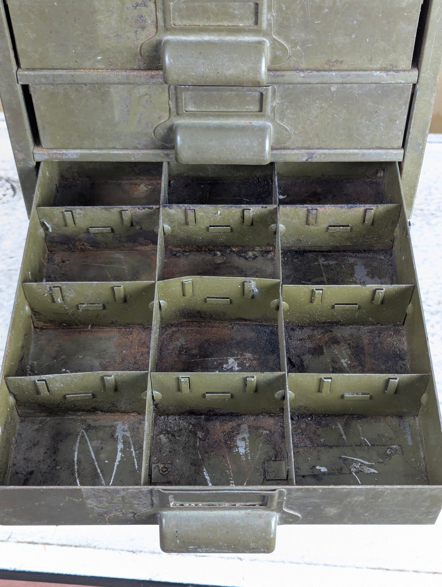 Pair of Metal Hardware Drawers - Missing One Drawer