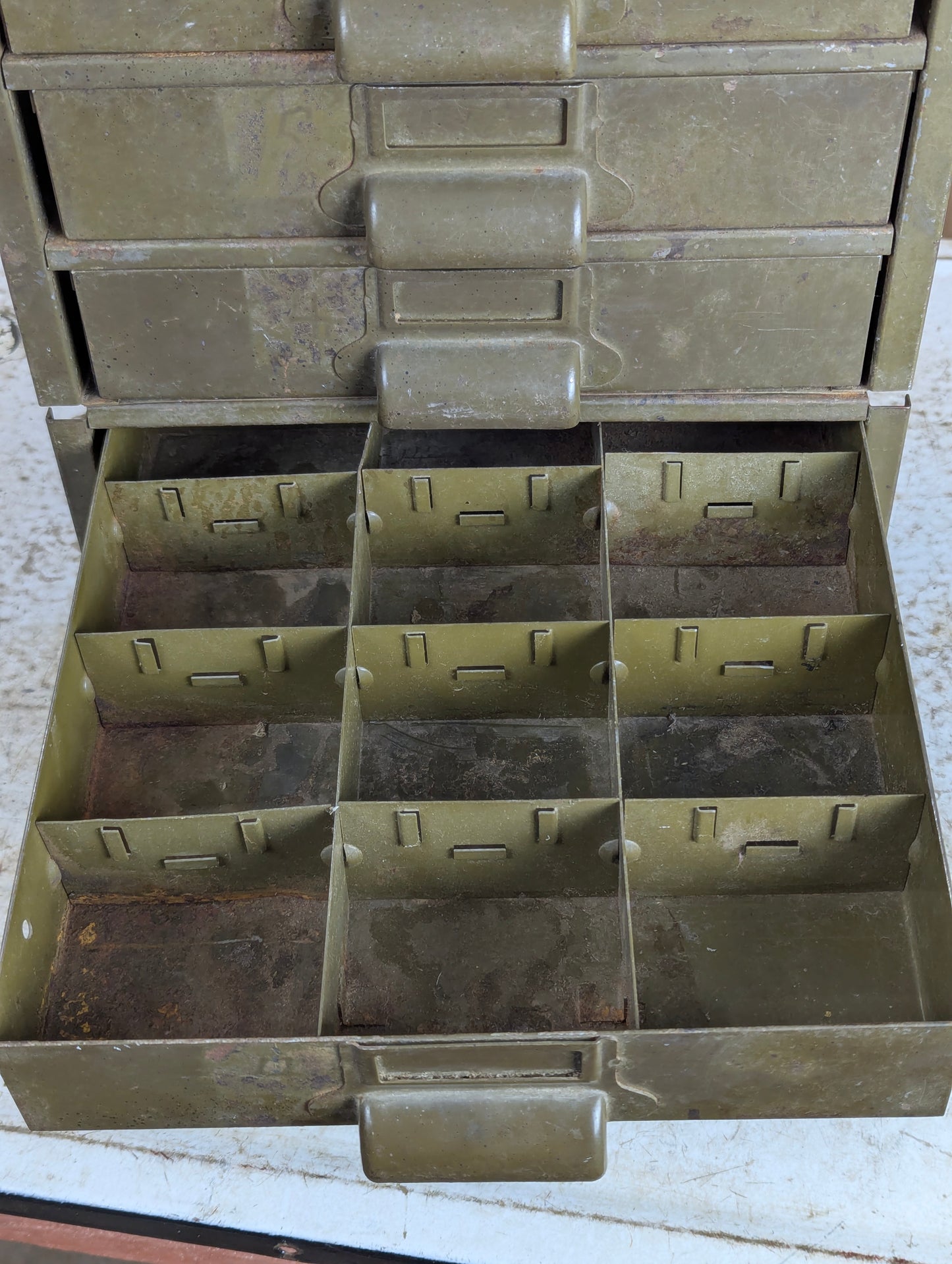 Pair of Metal Hardware Drawers - Missing One Drawer