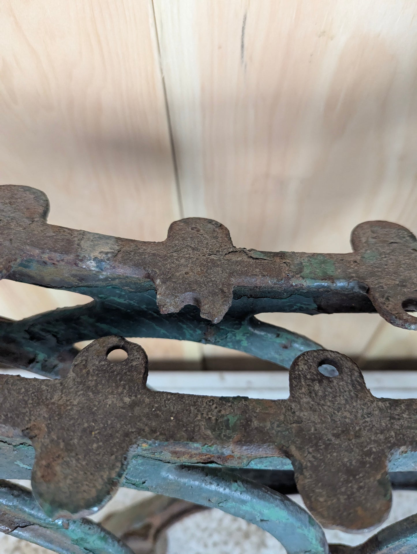 Pair of Cast Iron Industrial Mahaffy Ironworks Toronto Park Bench Ends