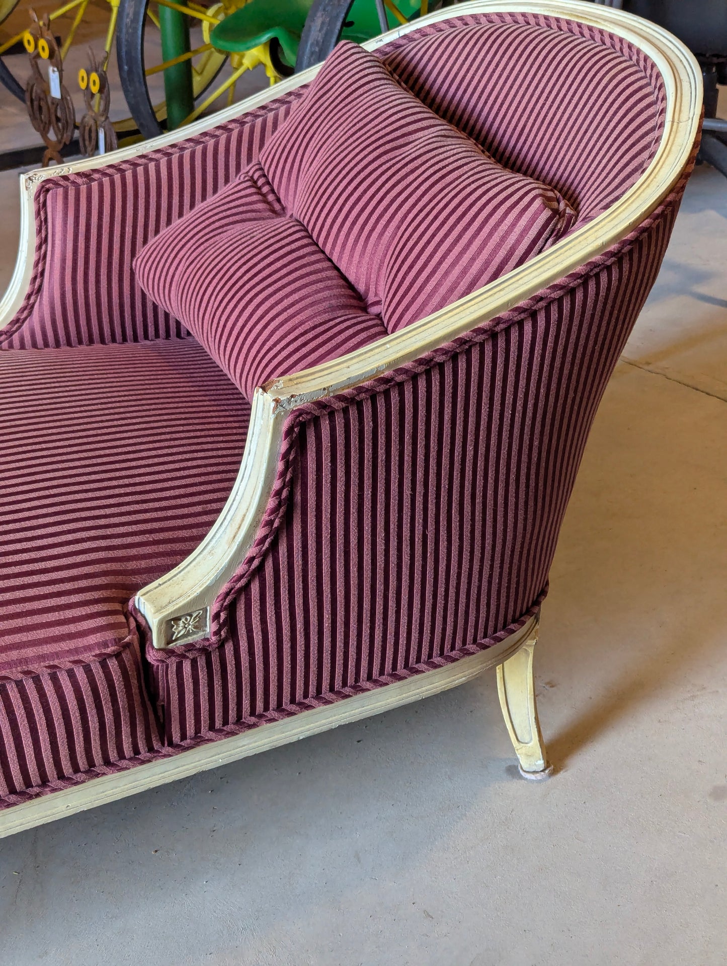 Vintage Striped Chaise Lounge