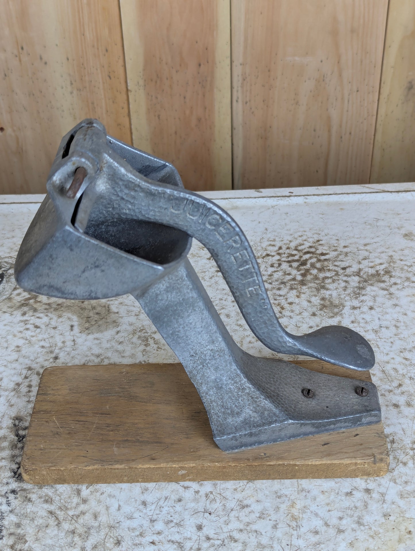 Vintage Cast Aluminum Hand Press Juicer