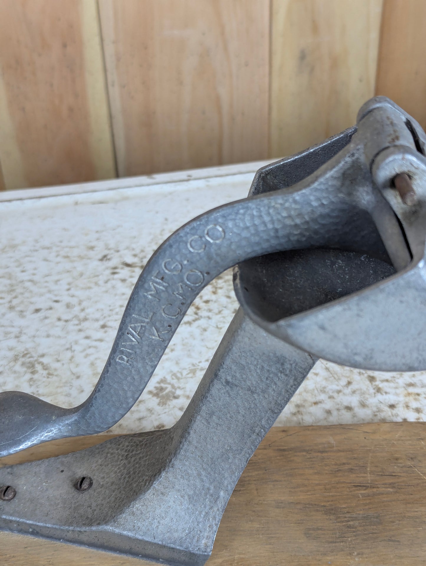 Vintage Cast Aluminum Hand Press Juicer