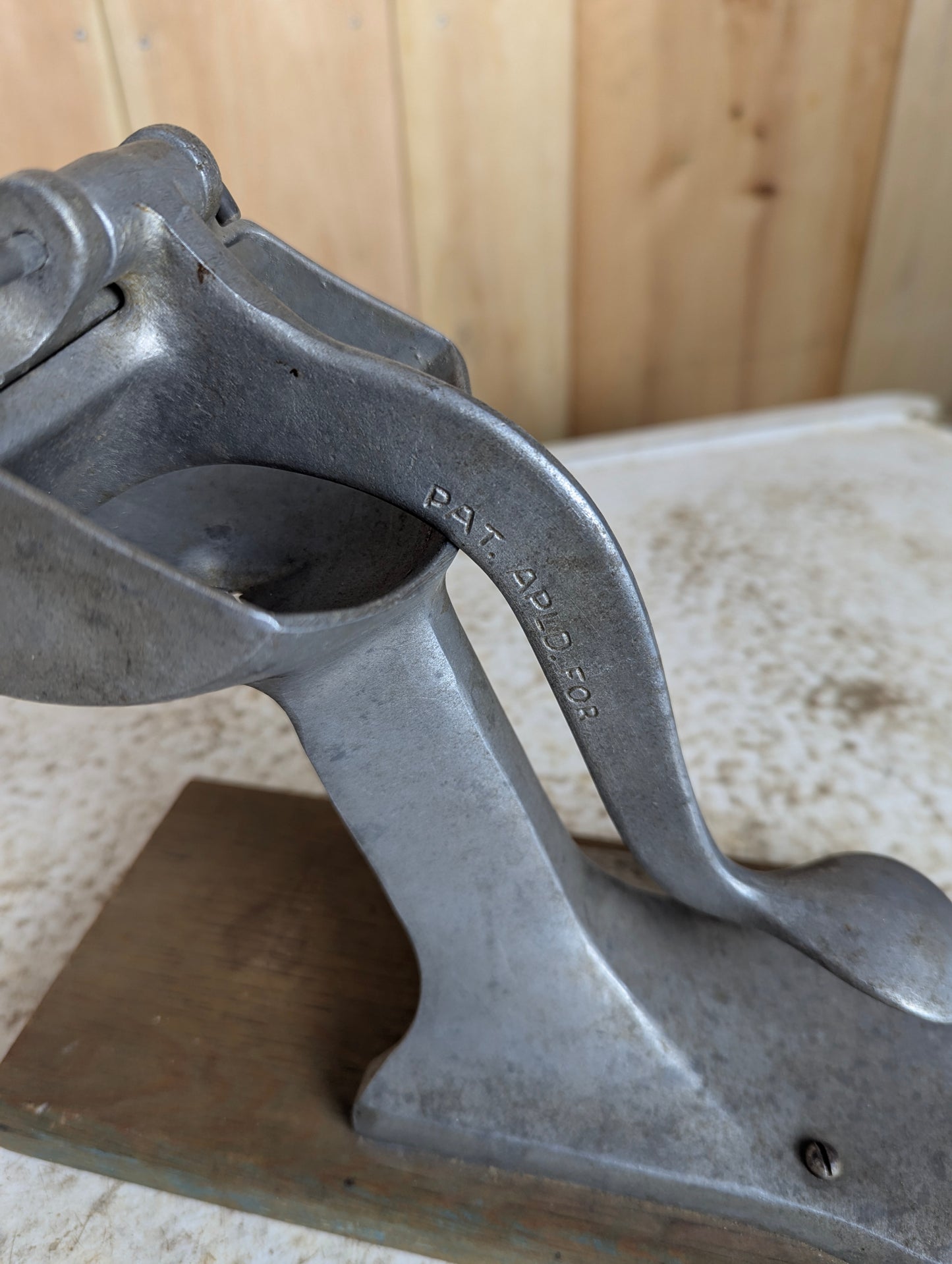 Vintage Cast Aluminum Hand Press Juicer