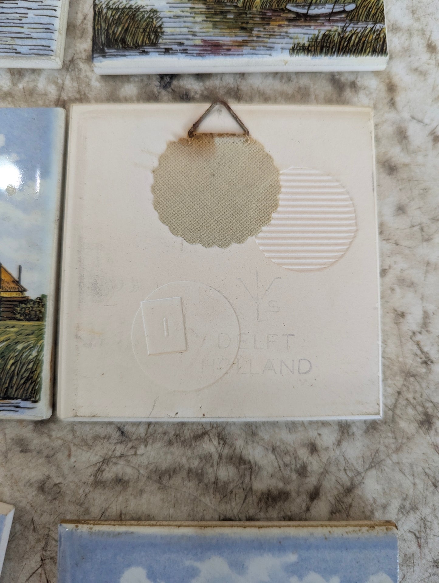 Set of 6 Delft 3” x 3” Dutch Delft Ceramic Tiles