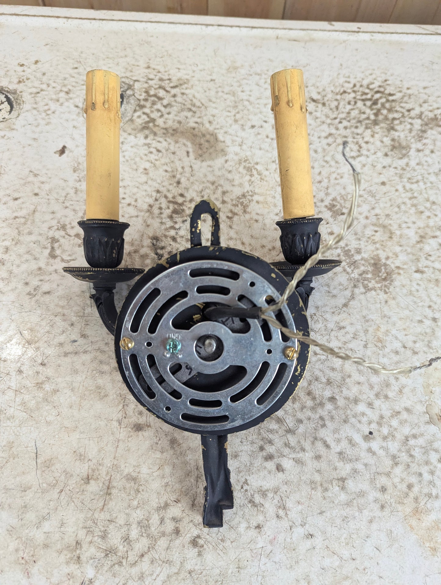 Vintage Brass Two-Arm Wall Sconce