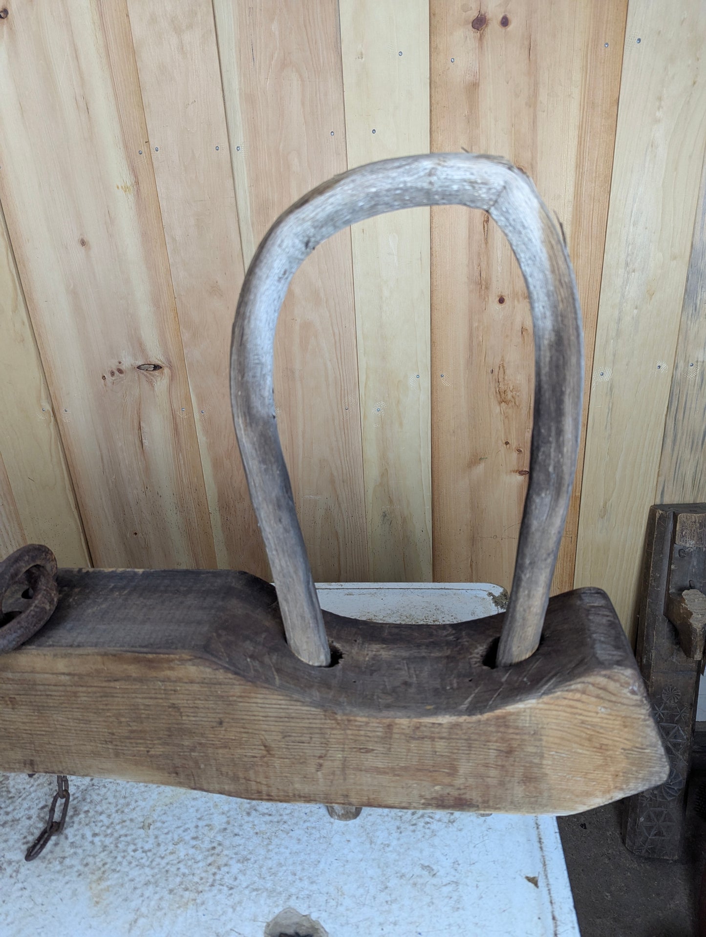Antique Wooden Double Oxen Yoke