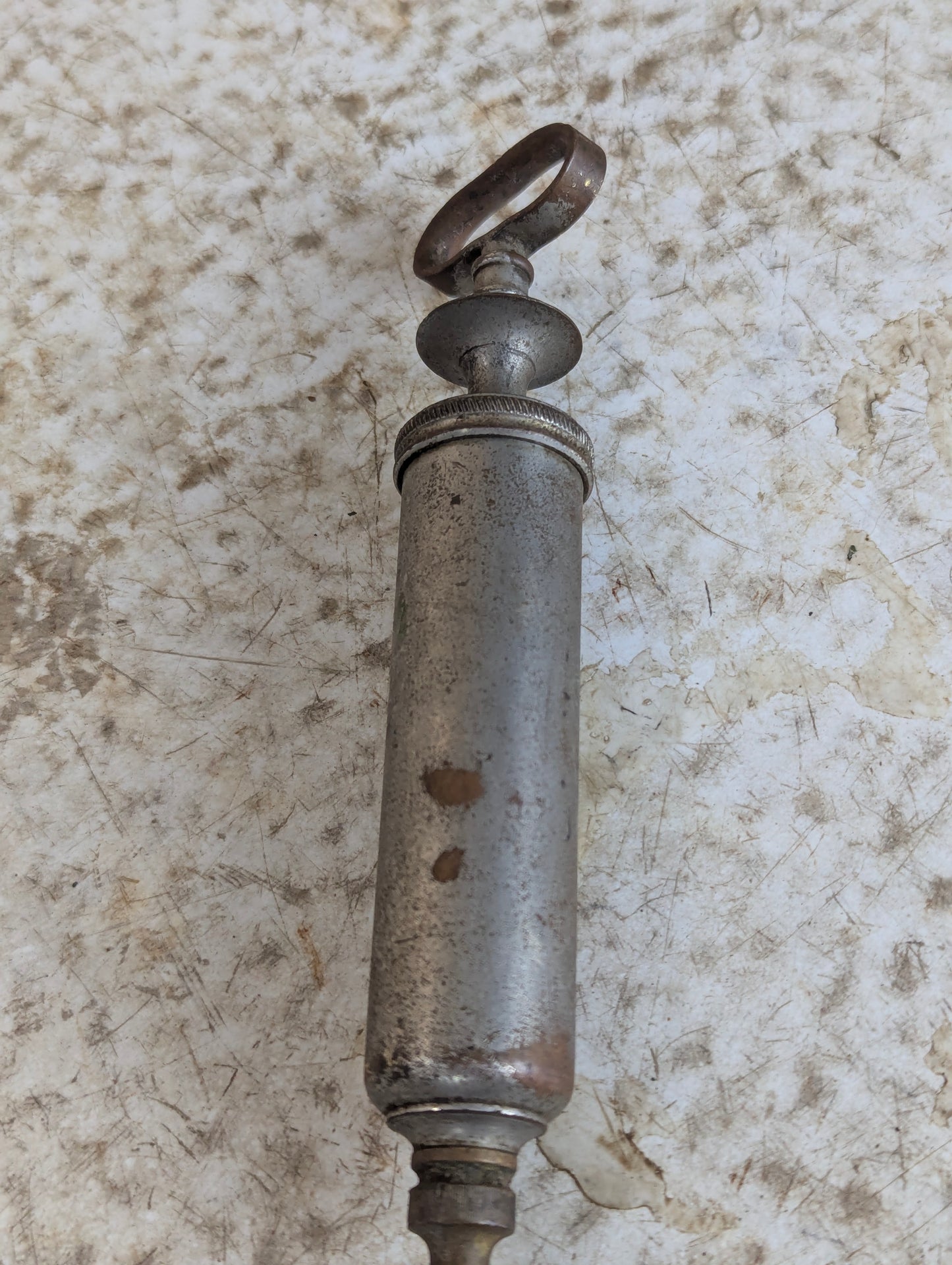 Antique Sharp & Smith Nickel Plated Brass Veterinary Dose Syringe