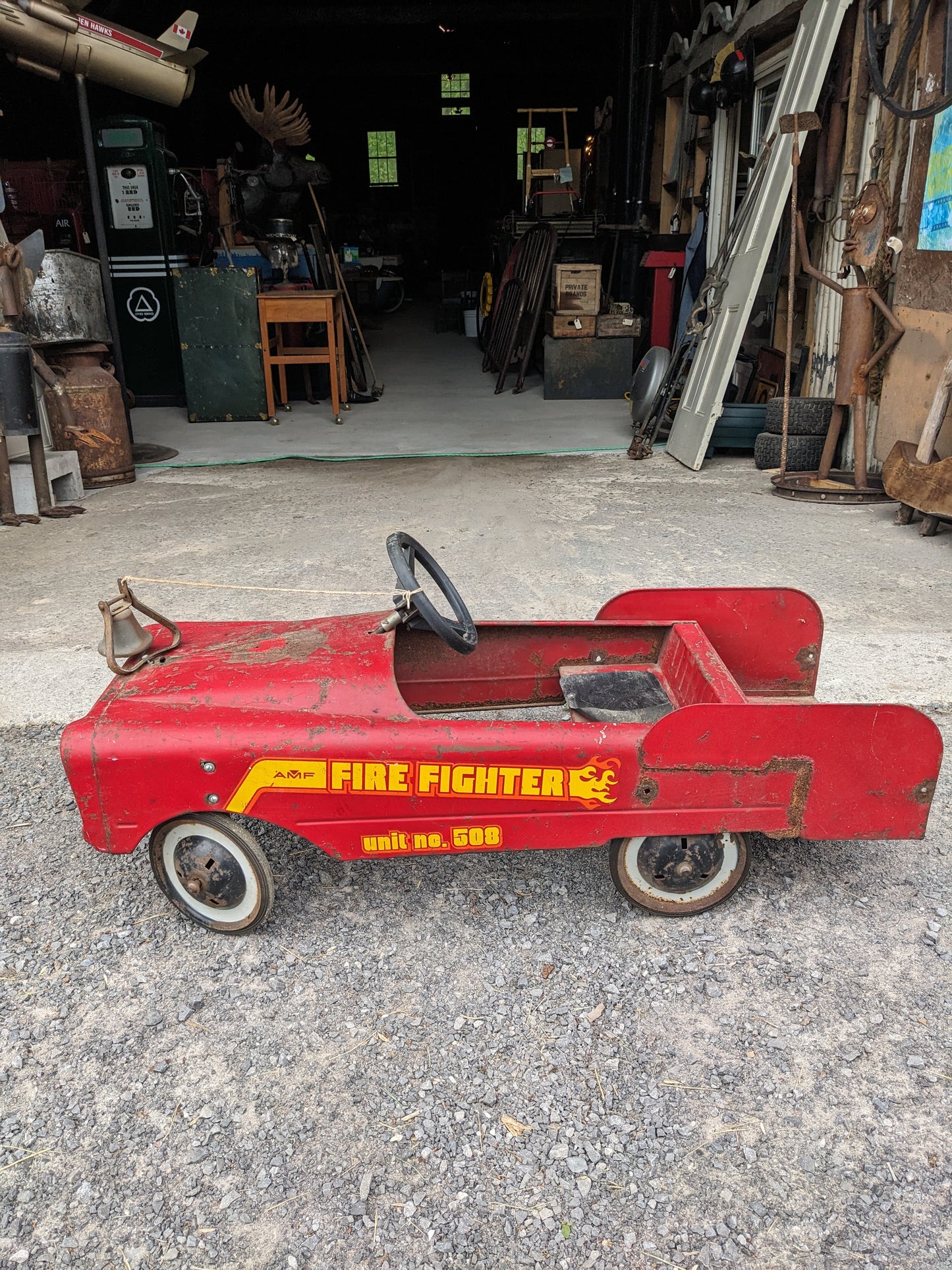 Antique Fire Fighter Unit No. 508 Pedal Car