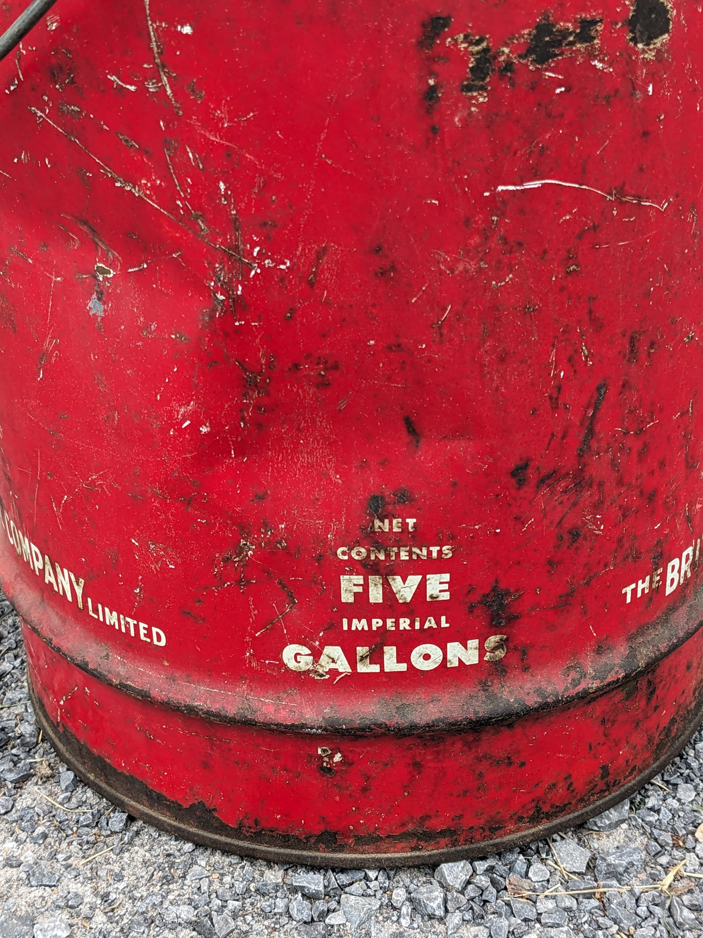 British American 5 Gallon Oil Can