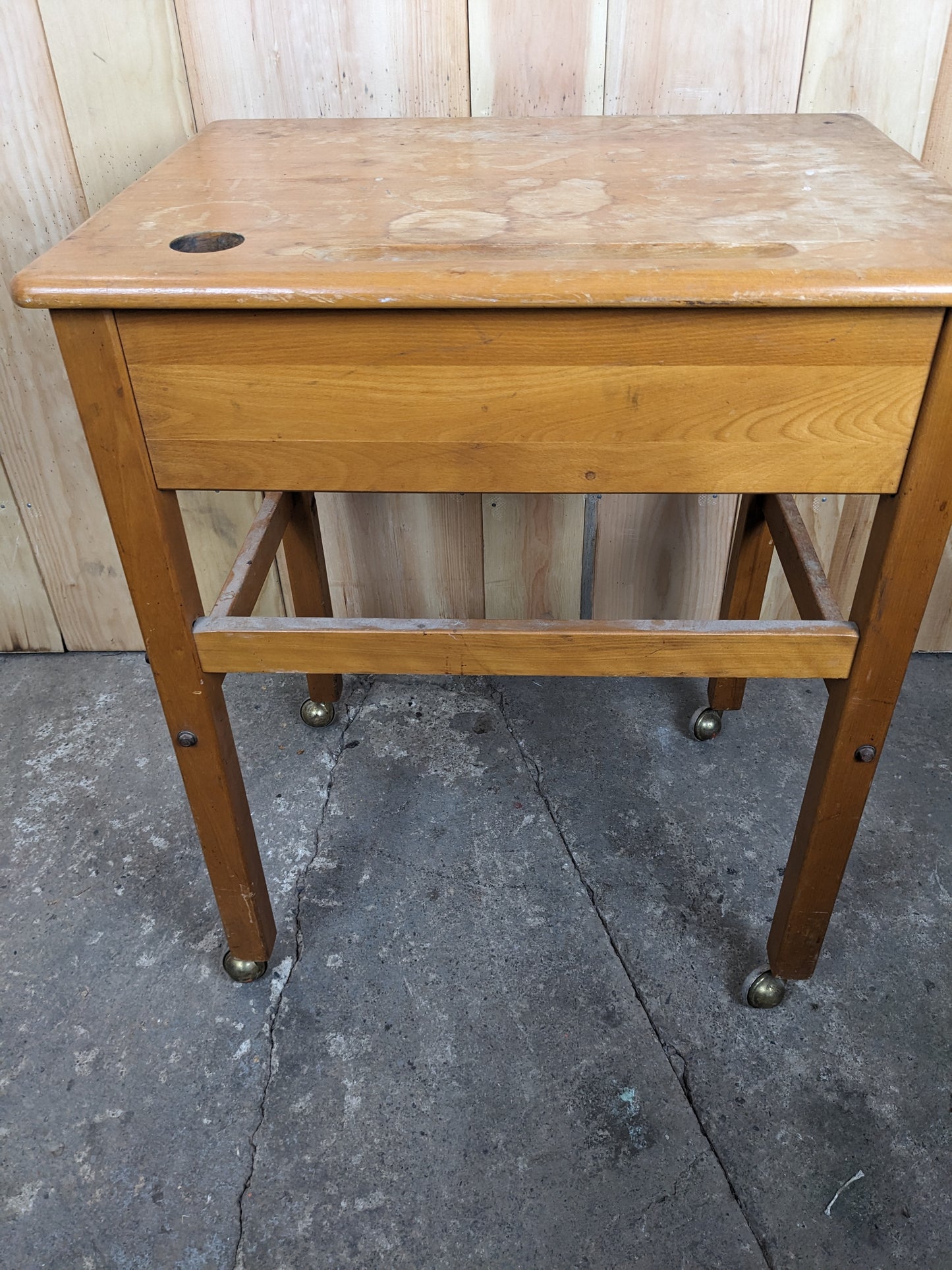 Vintage Wooden School Desk