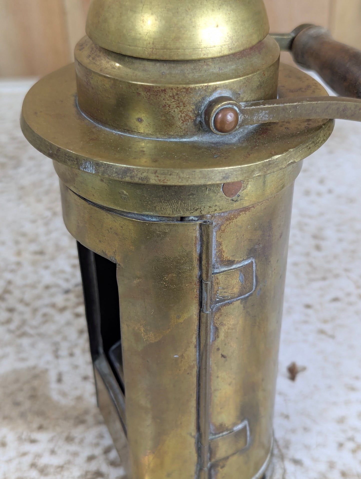 Antique Brass Piper Montreal Nautical Ship Binnacle Lamp