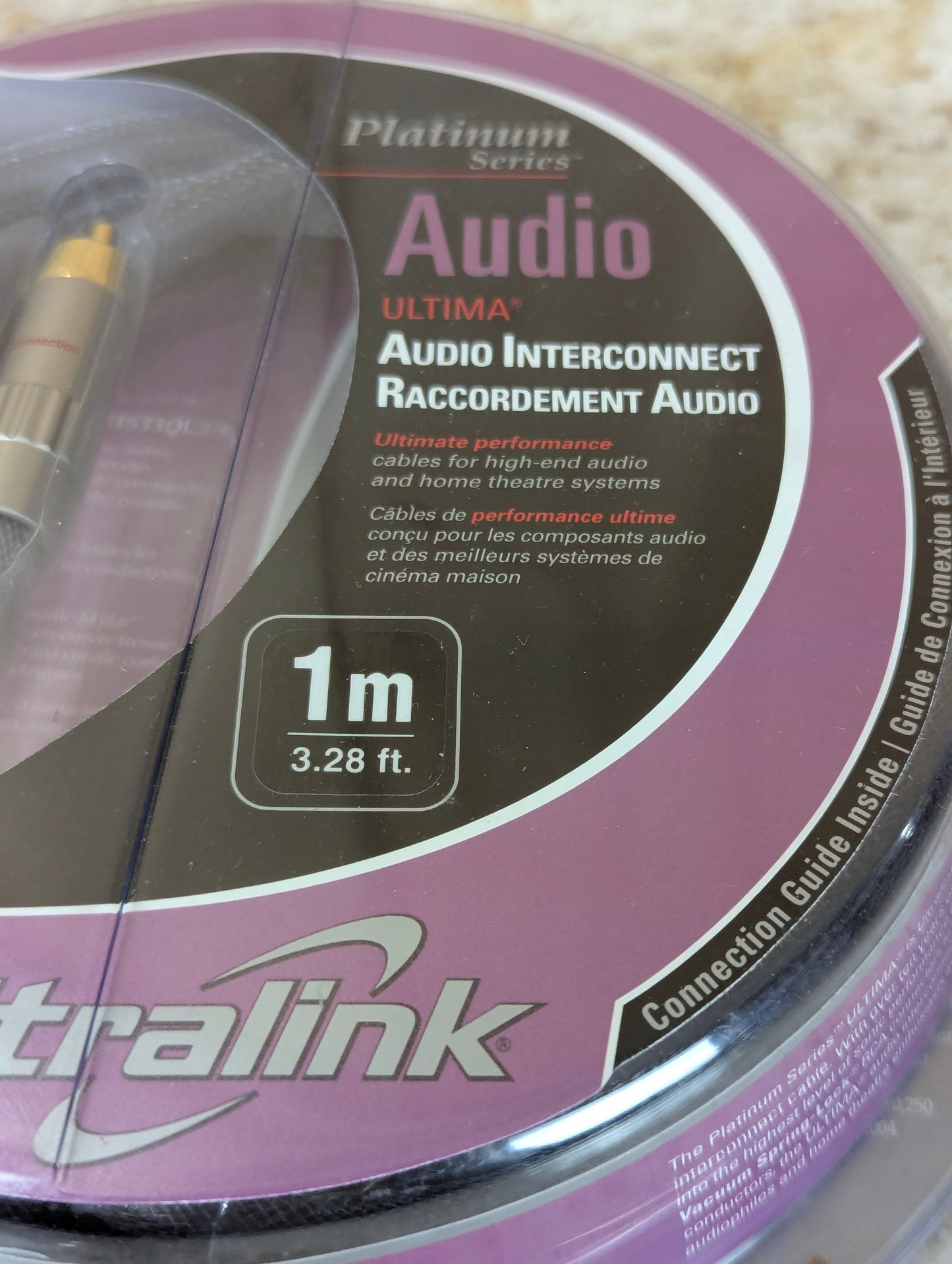 Ultralink Platinum Series RCA Audio Cables 1M - New Old Stock