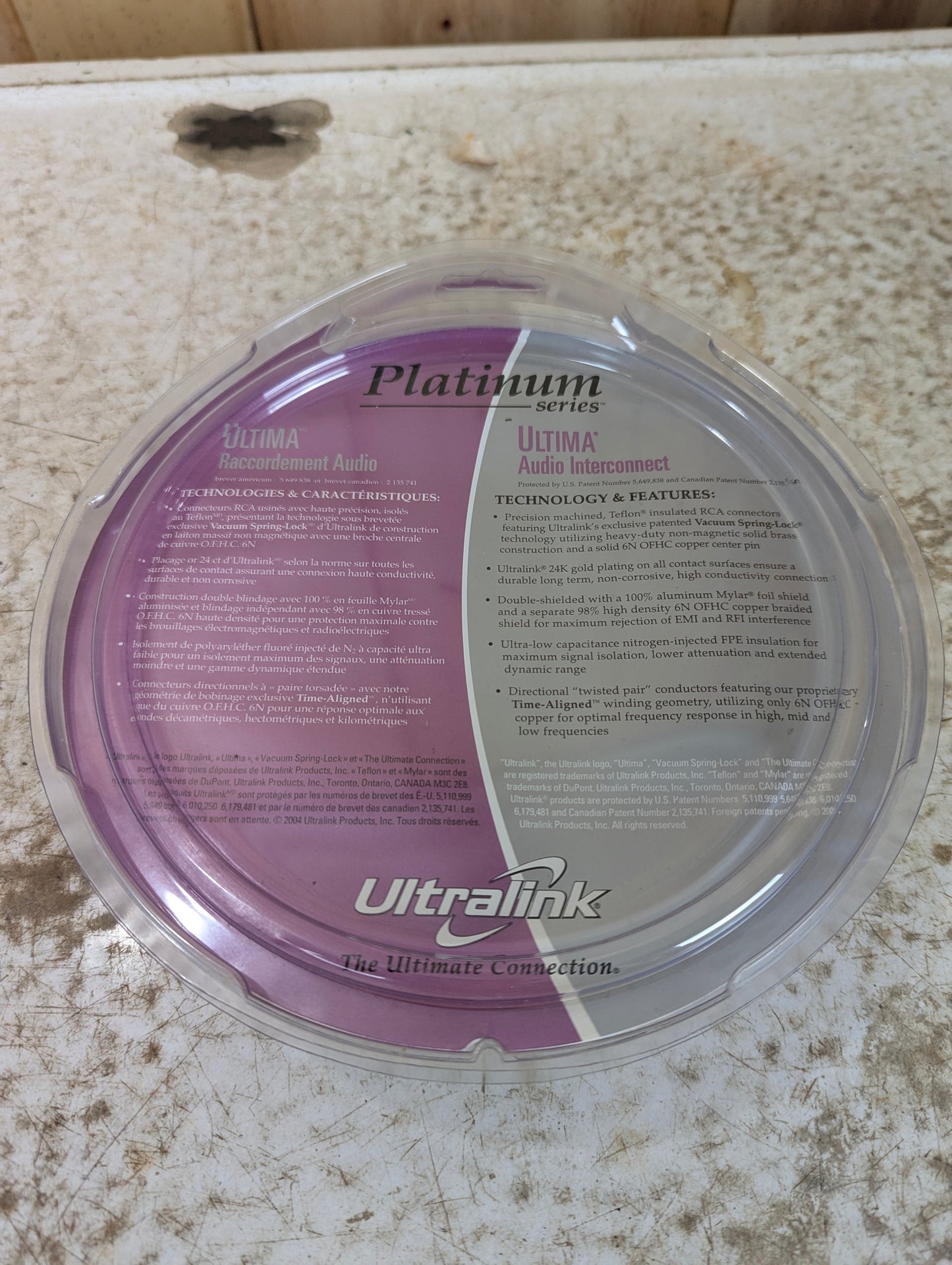 Ultralink Platinum Series RCA Audio Cables 1M - New Old Stock