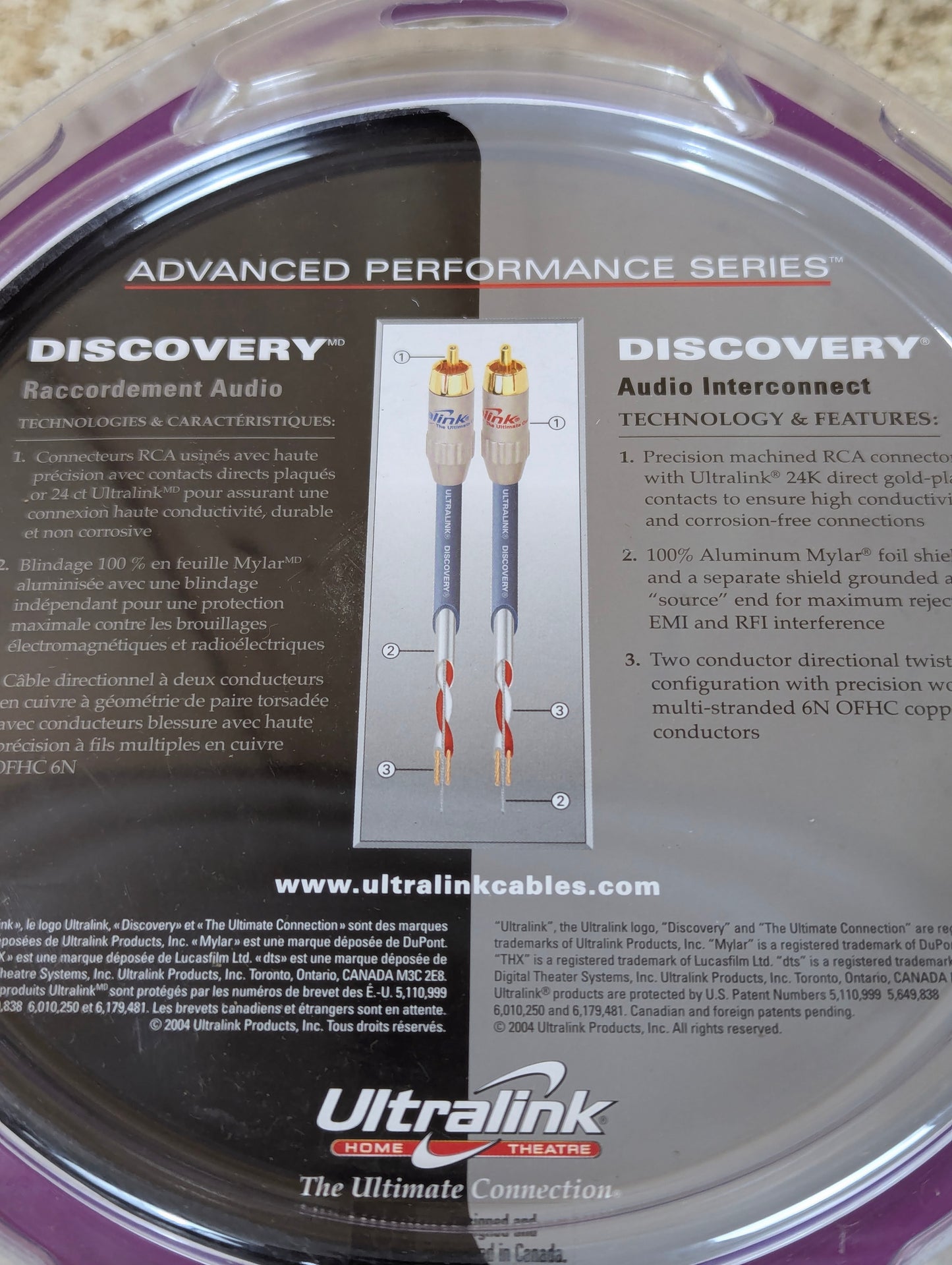 Ultralink Discovery RCA Audio Cables 1M - New Old Stock