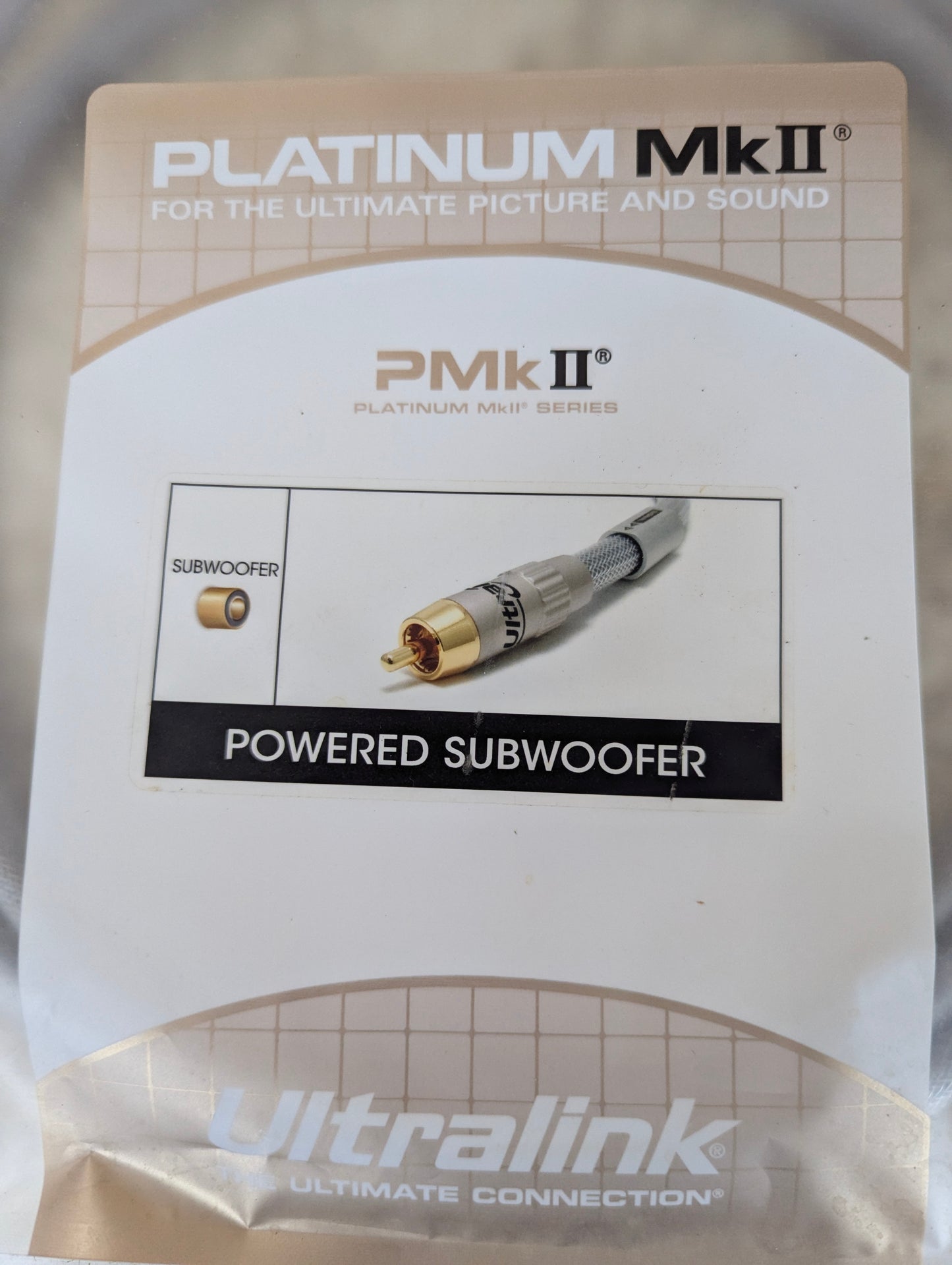 Ultralink Platinum MkII Series Subwoofer RCA Audio Cable 2M - New Old Stock