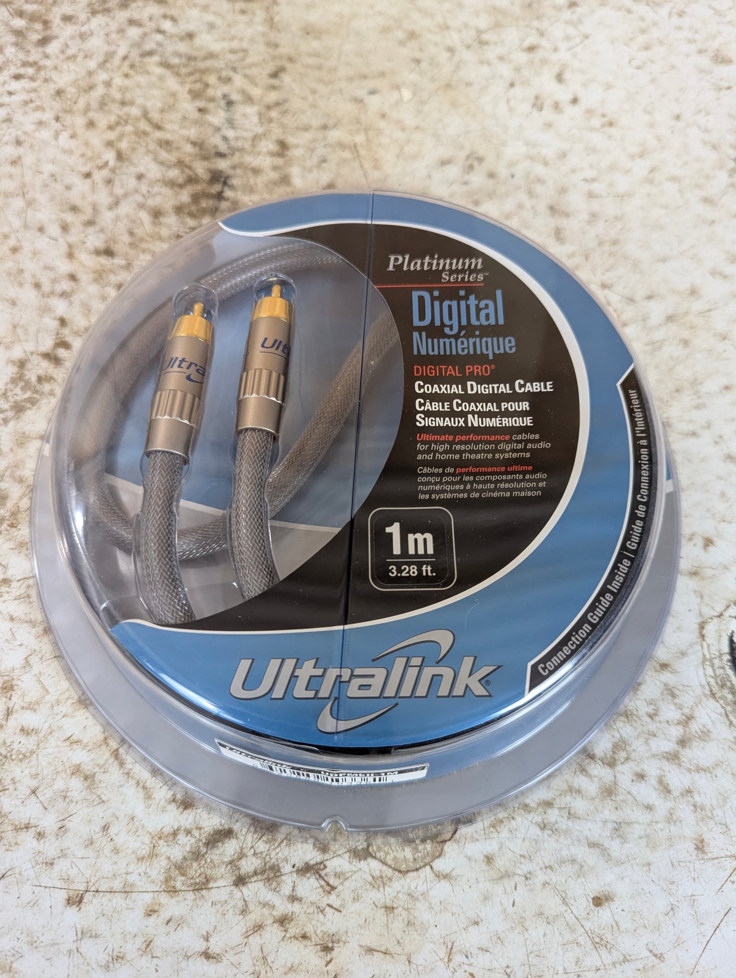 Ultralink Digital Pro Platinum Series Coaxil Digital Audio Cable 1M - New Old Stock