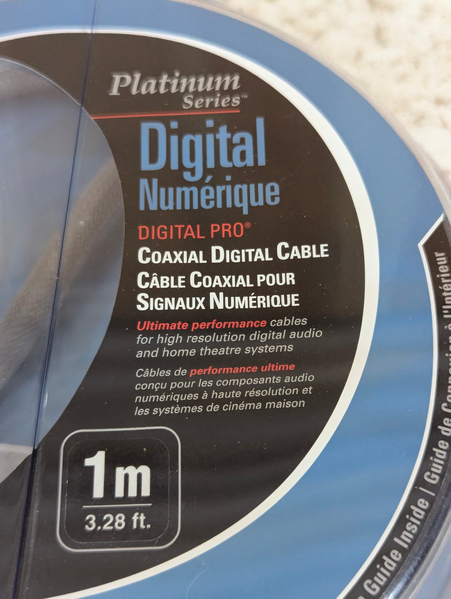 Ultralink Digital Pro Platinum Series Coaxil Digital Audio Cable 1M - New Old Stock