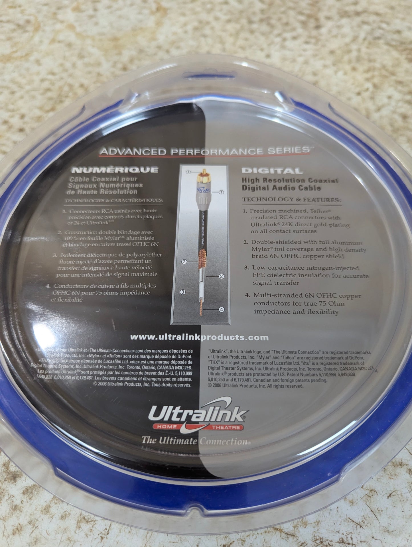 Ultralink Coaxial Digital Audio Cable 1M - New Old Stock