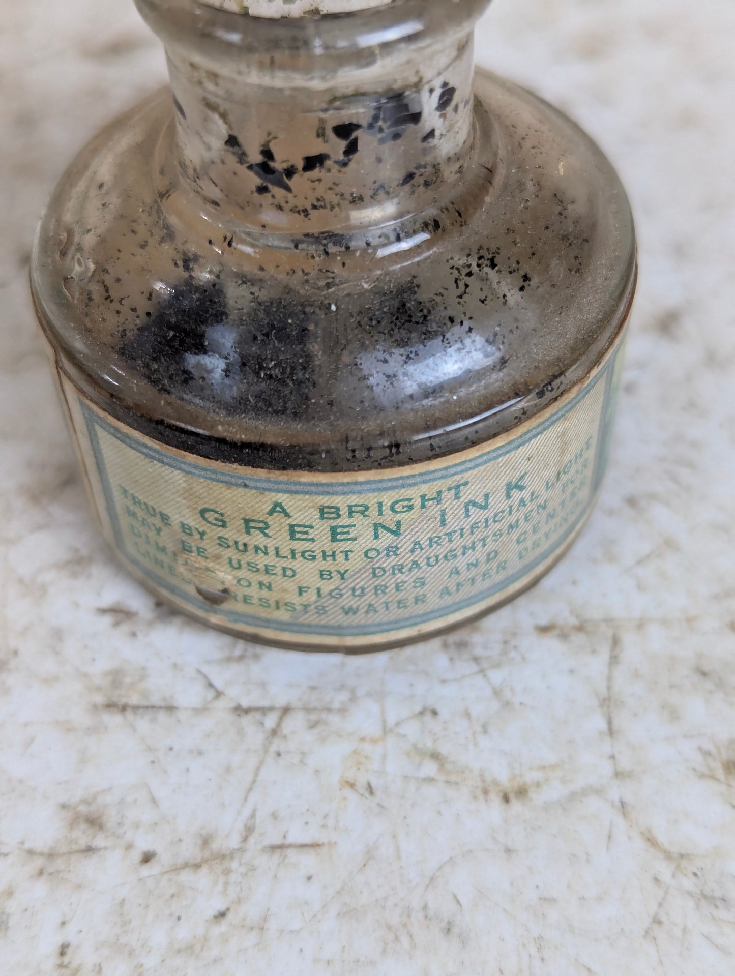 Antique Higgins Waterproof Ink Glass Bottles