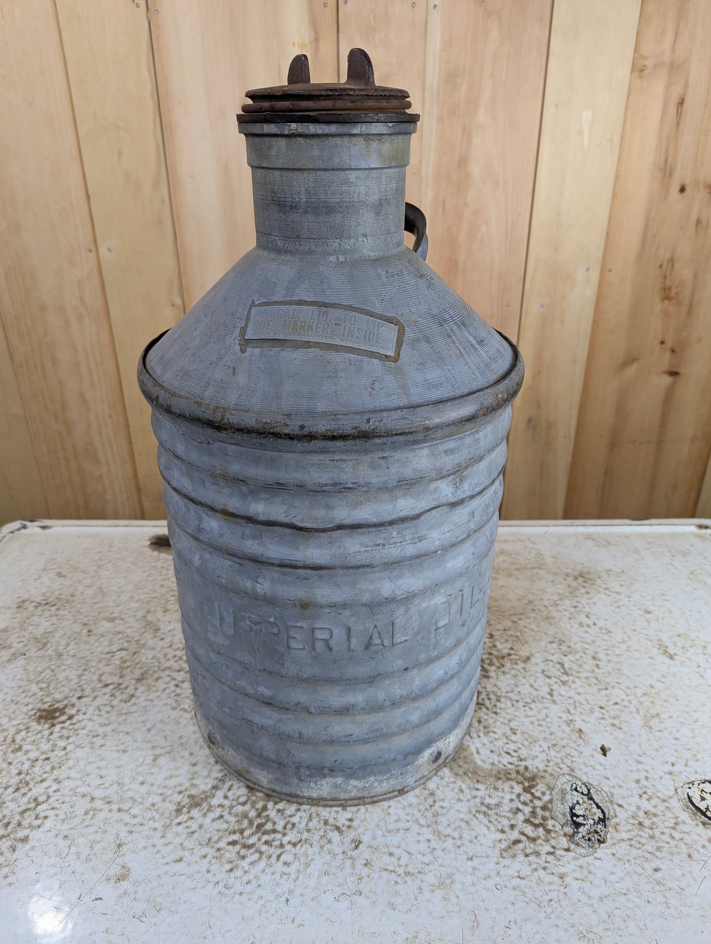 Vintage 5 Gal. Imperial Oil Can