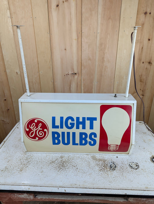 Vintage General Electric Light Bulbs Sign